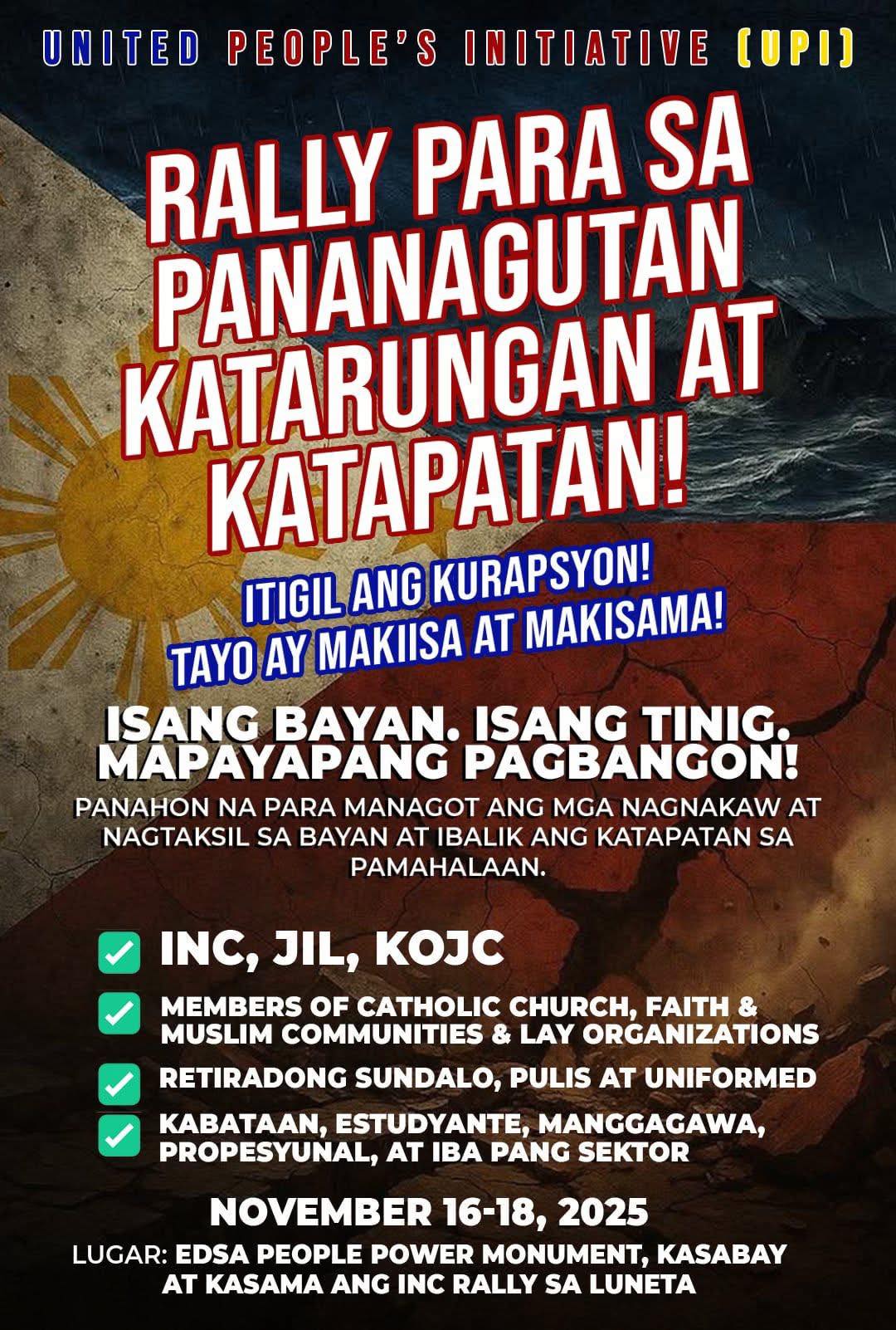 Romeo - 🇵🇭 UNITED PEOPLE’S INITIATIVE (UPI) RALLY PARA SA PANANAGUTAN ...