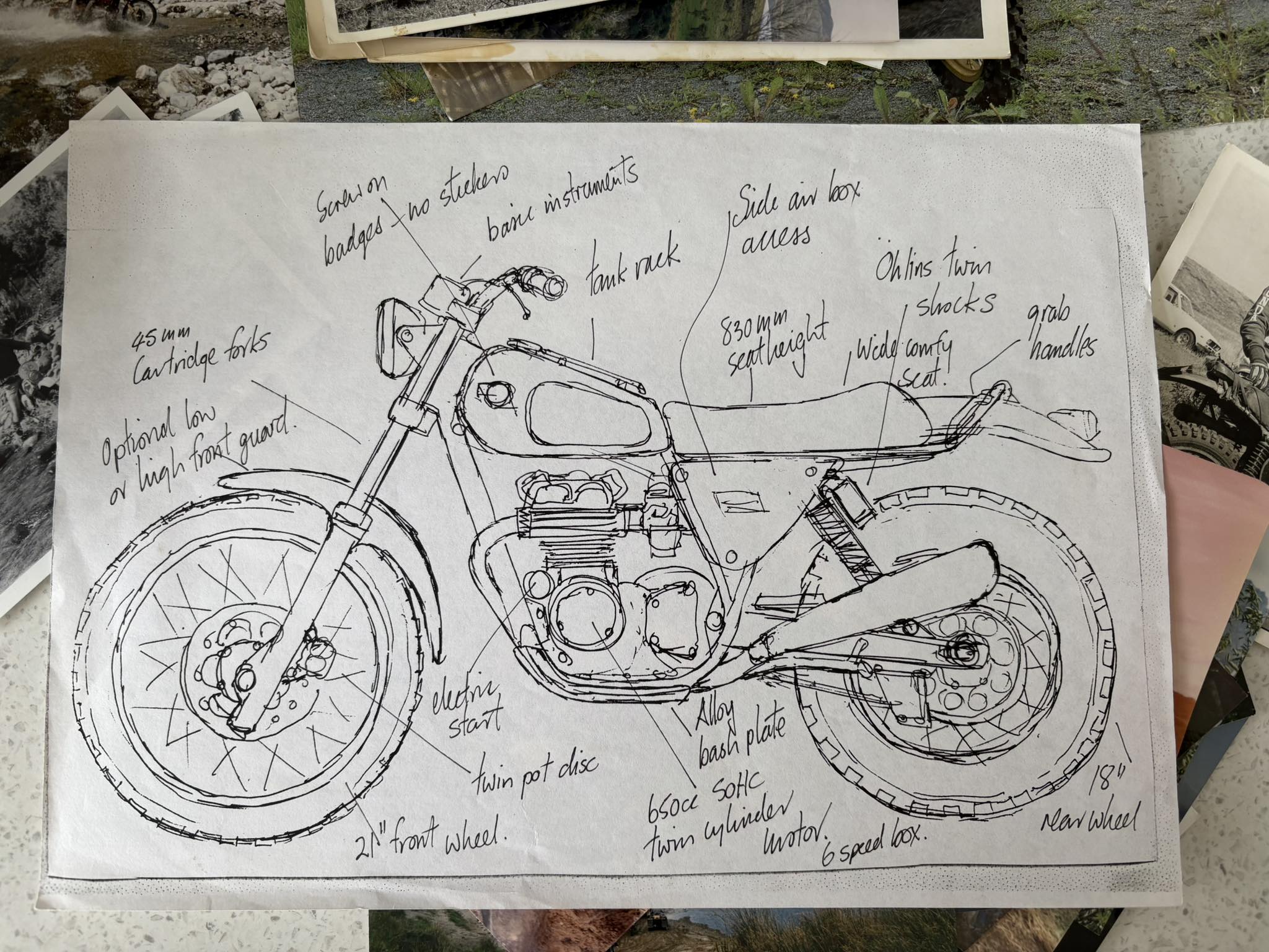 Drawing of a Dirt Bike - MX2 1NZ James Scott