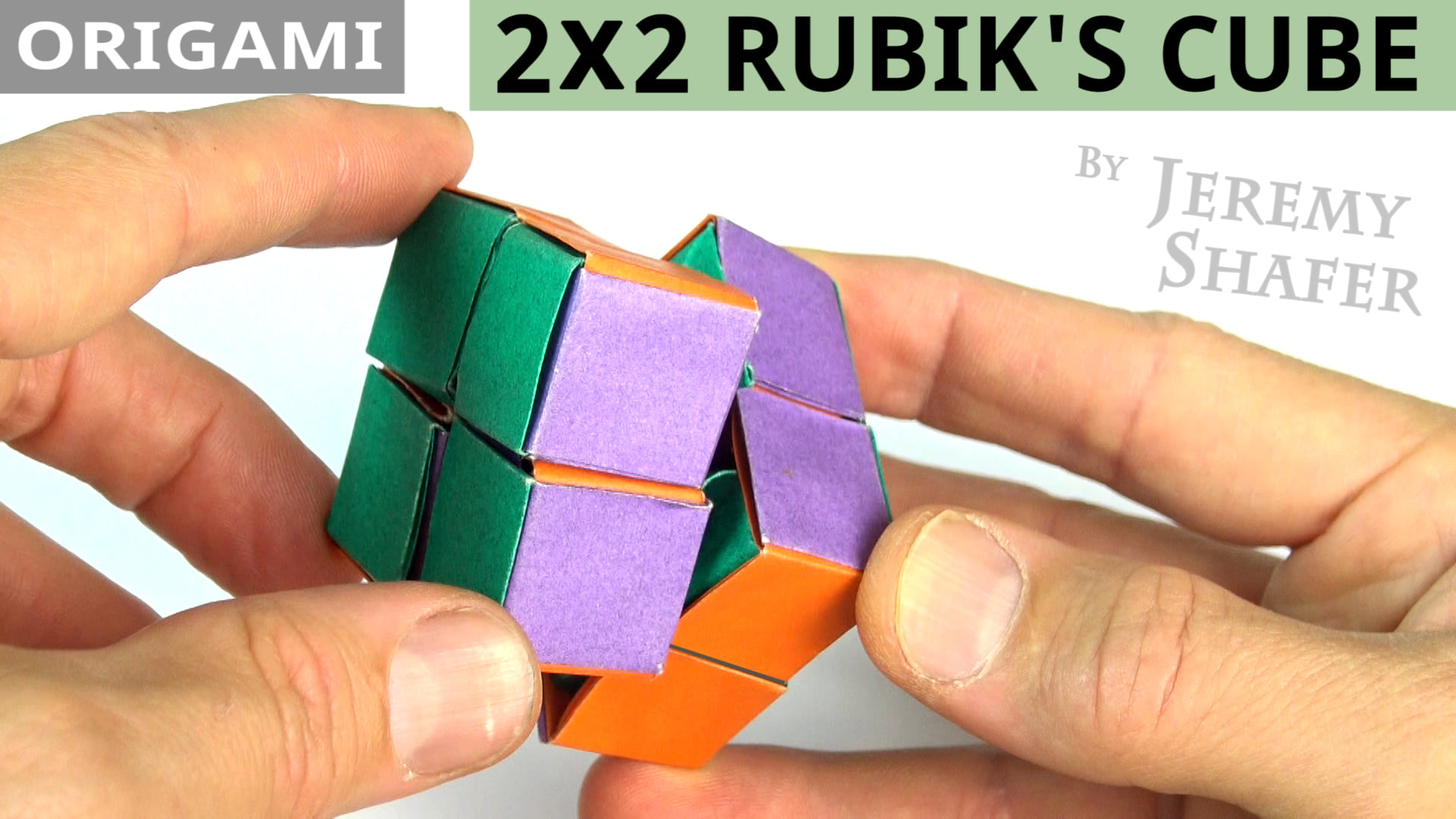 Jeremyshaferorigami - My latest tutorial: How to fold a 2 X 2 Rubik's ...