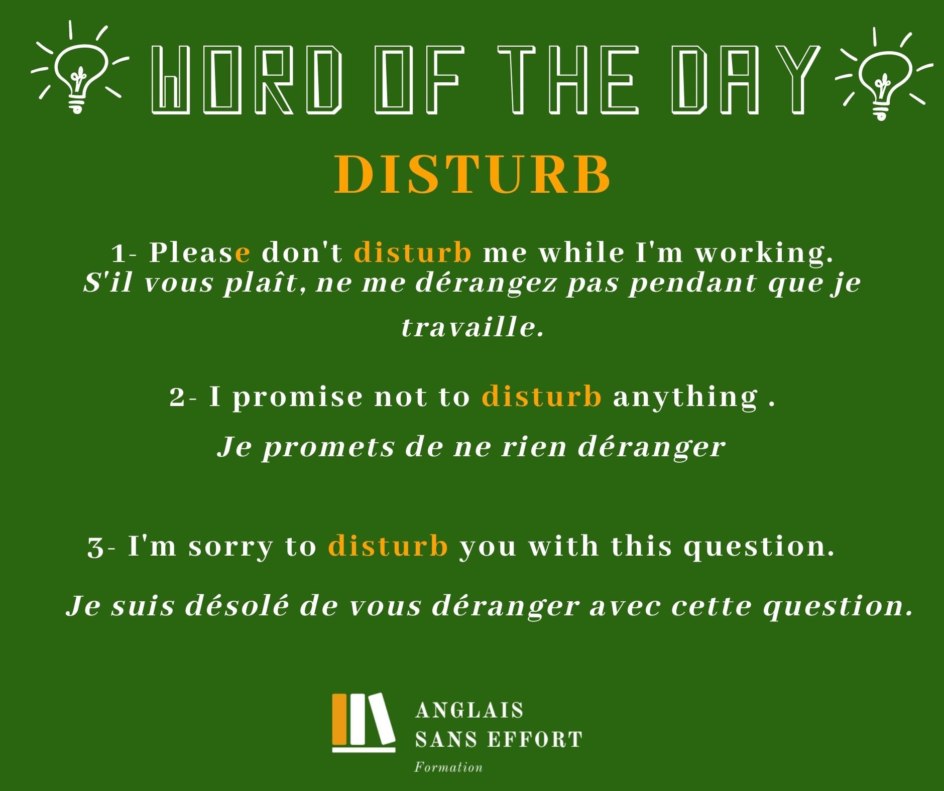 Désolé De Vous Déranger En Anglais