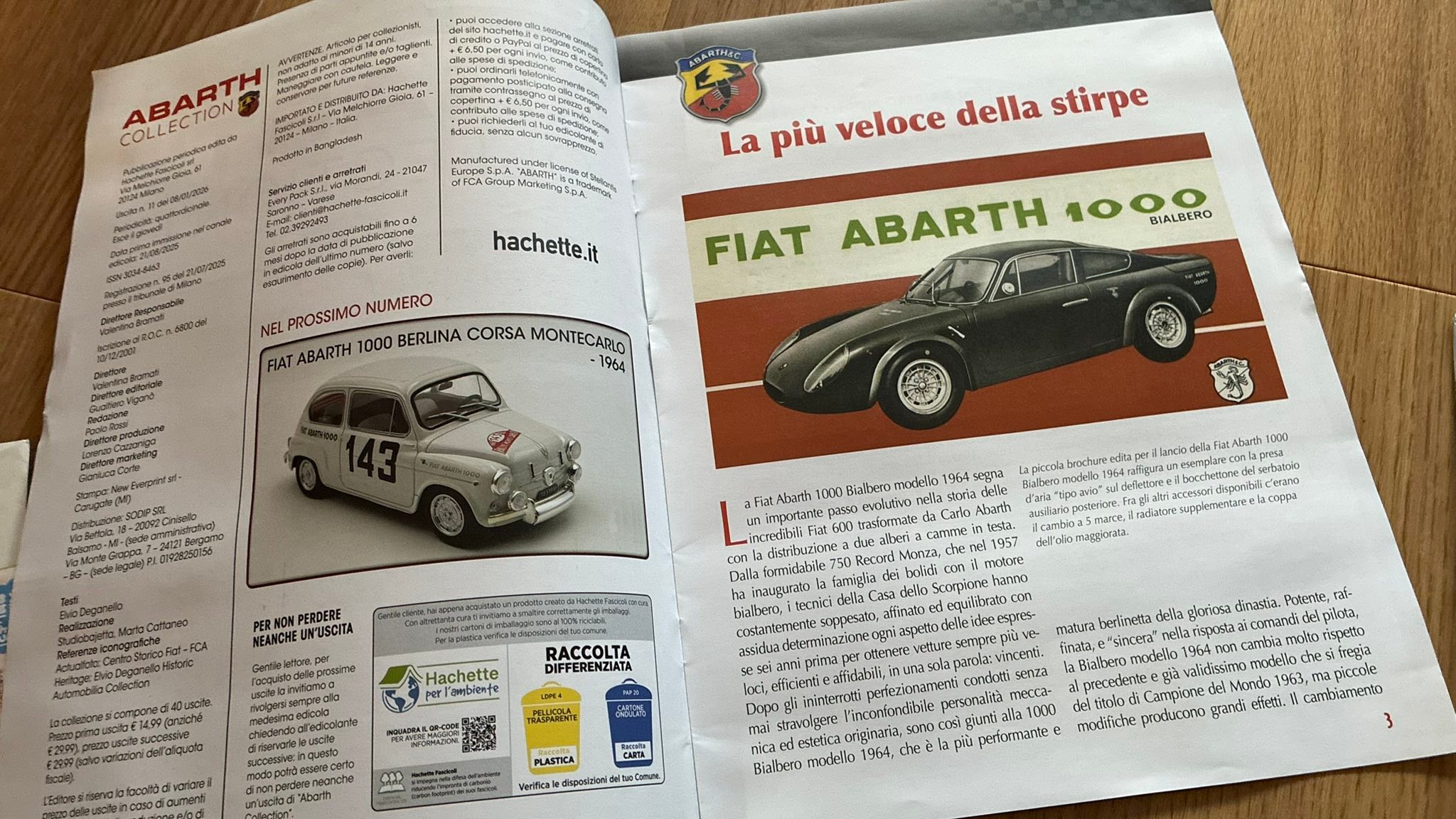 イタリアより到着 1/24のアバルト1000ビアルベーロの後期型 これは