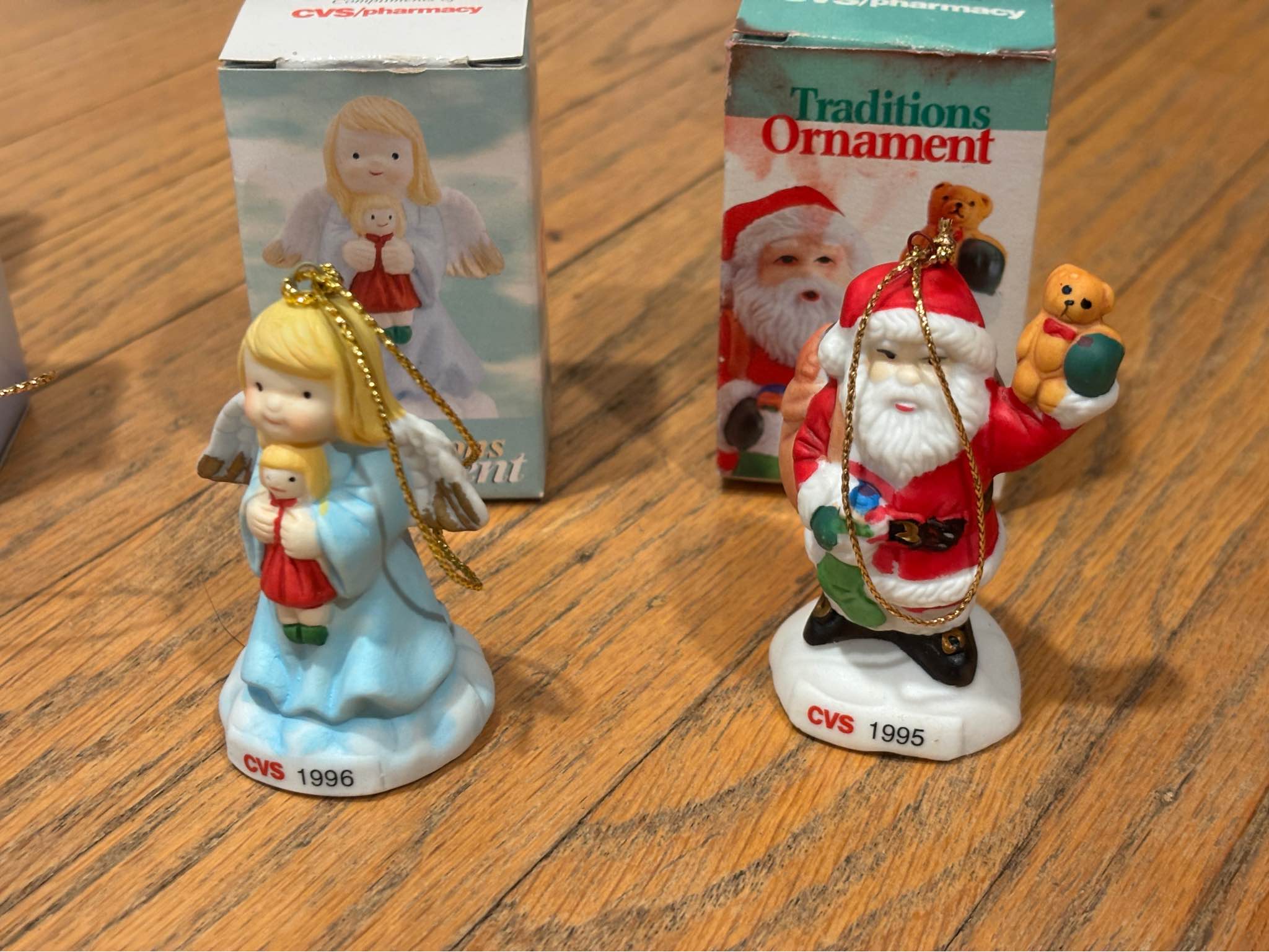 Lot of 9 CVS Traditions Christmas Ornaments – With Boxes - Holiday