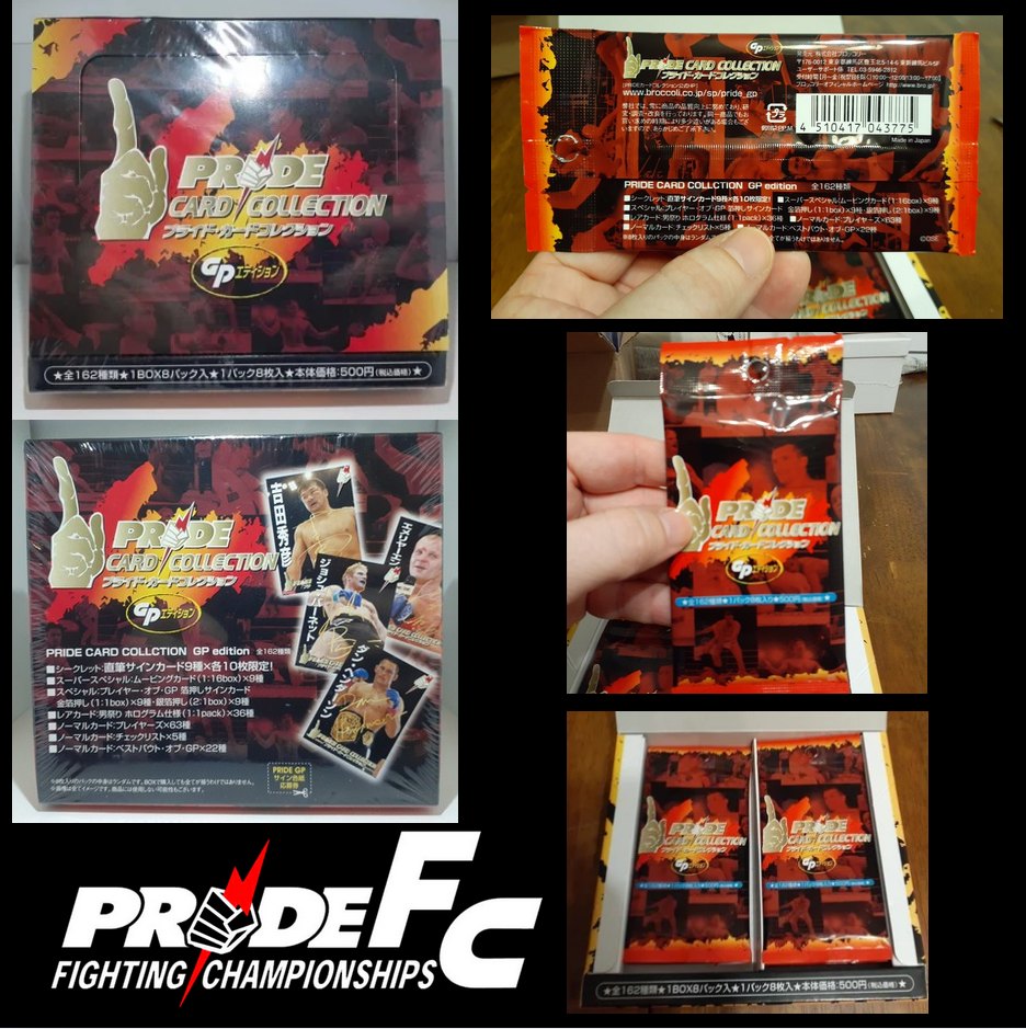 Inside a 2006 Pride FC card collection box