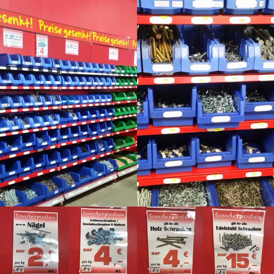 Mega RESTPOSTEN Schrauben - täglich Nachschub!!! Kg Ware Verkauf - kg Preis ab 2€! 2€/kg - alle Nägel & Drahtstiftez 4€/kg - alle Schrauben und Muttern 15€/kg
