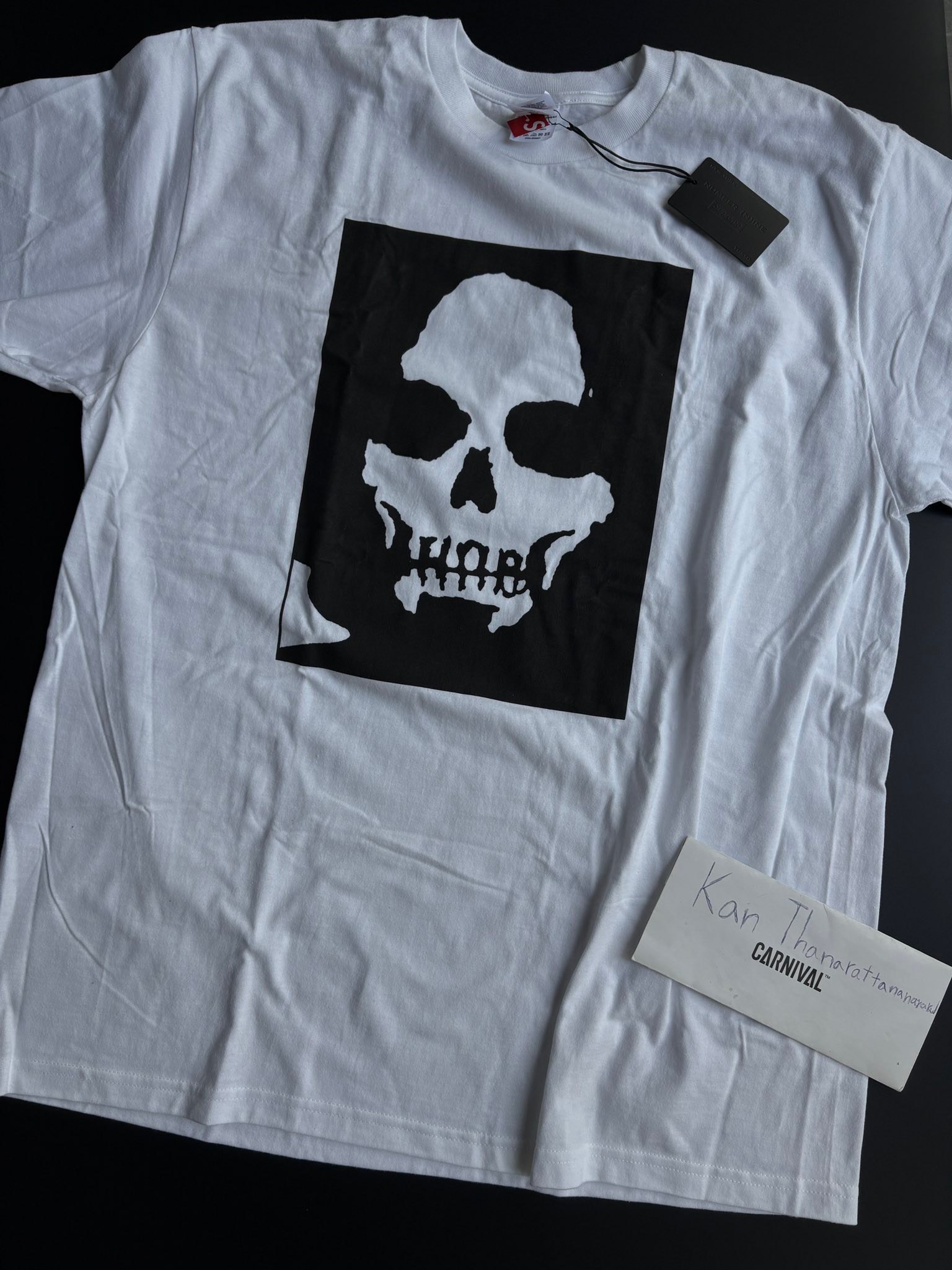 Supreme x Number (N)ine T-shirt มือ1 พร้อมส่ง Shut up Tee สีดำ L 