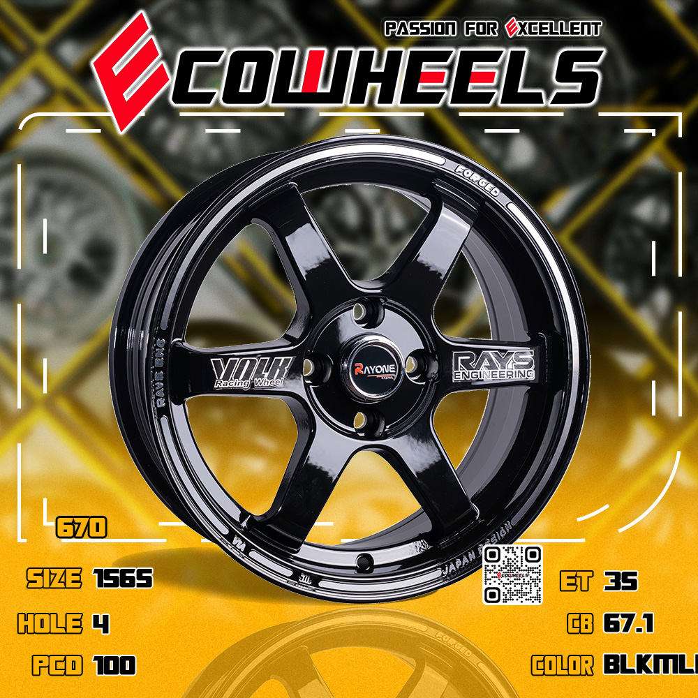 Ecowheels - Black Milling rims with white body #ecowheels...