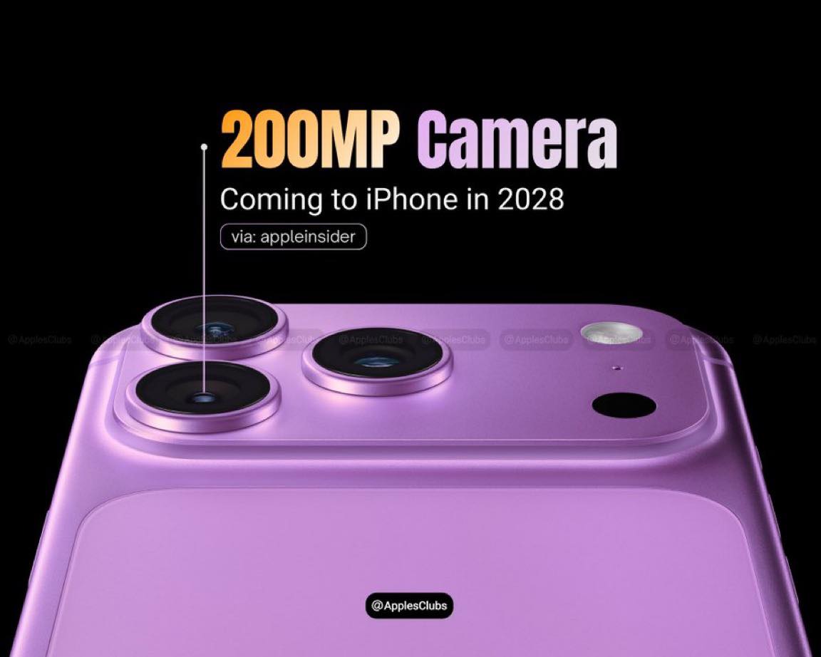 iPhone (2028) rumored to achieve 200-megapixel/8K video recording
