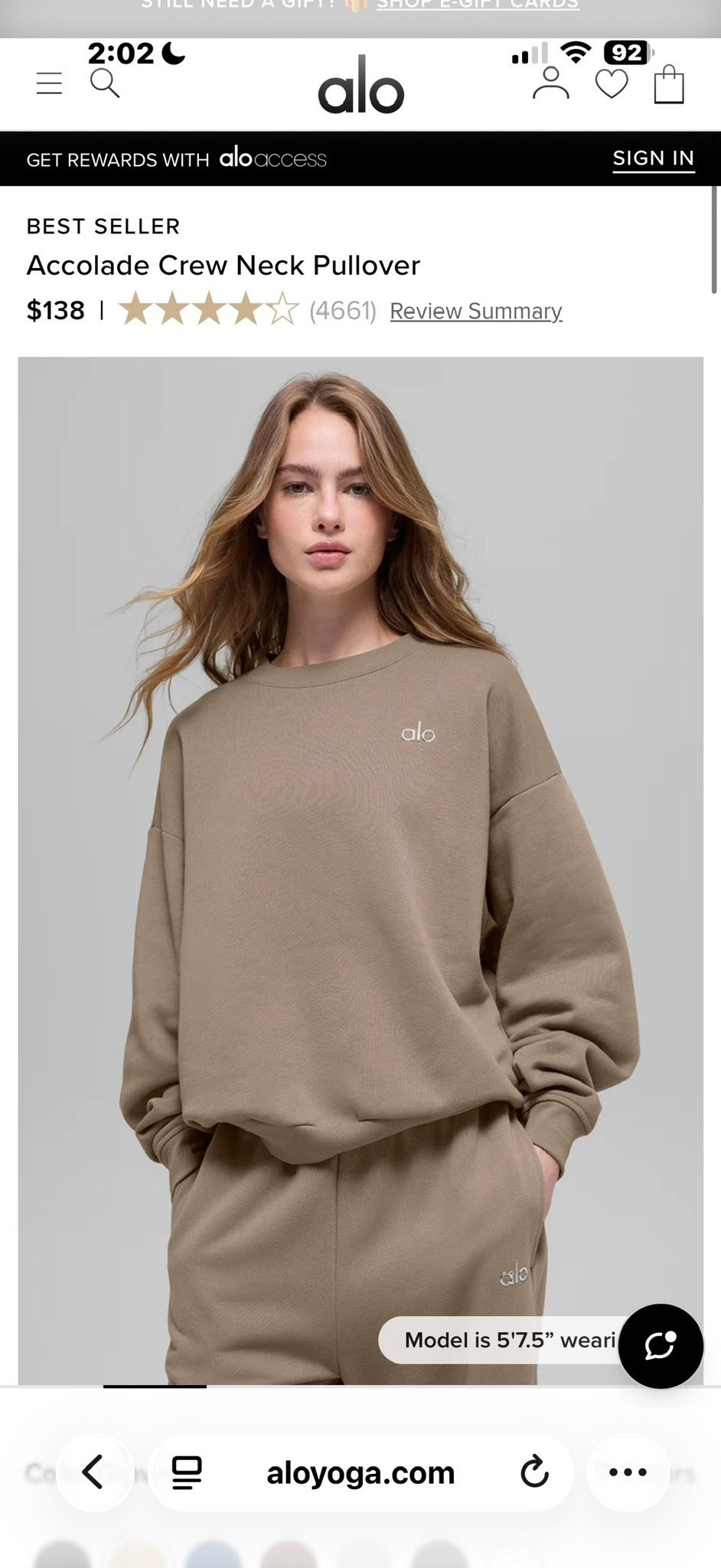 Limited edition bone crew neck for sale