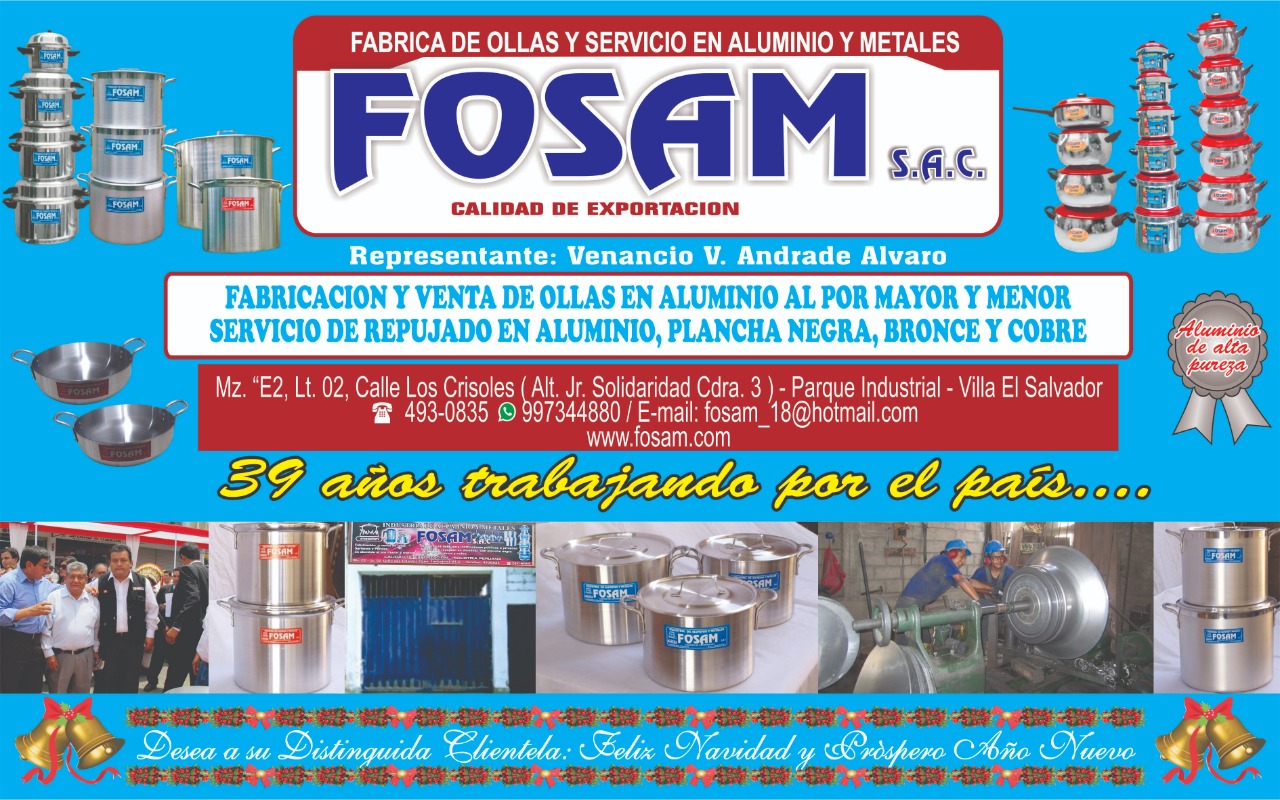 Ollas De Aluminio - Fosam S.A.C | Villa el Salvador