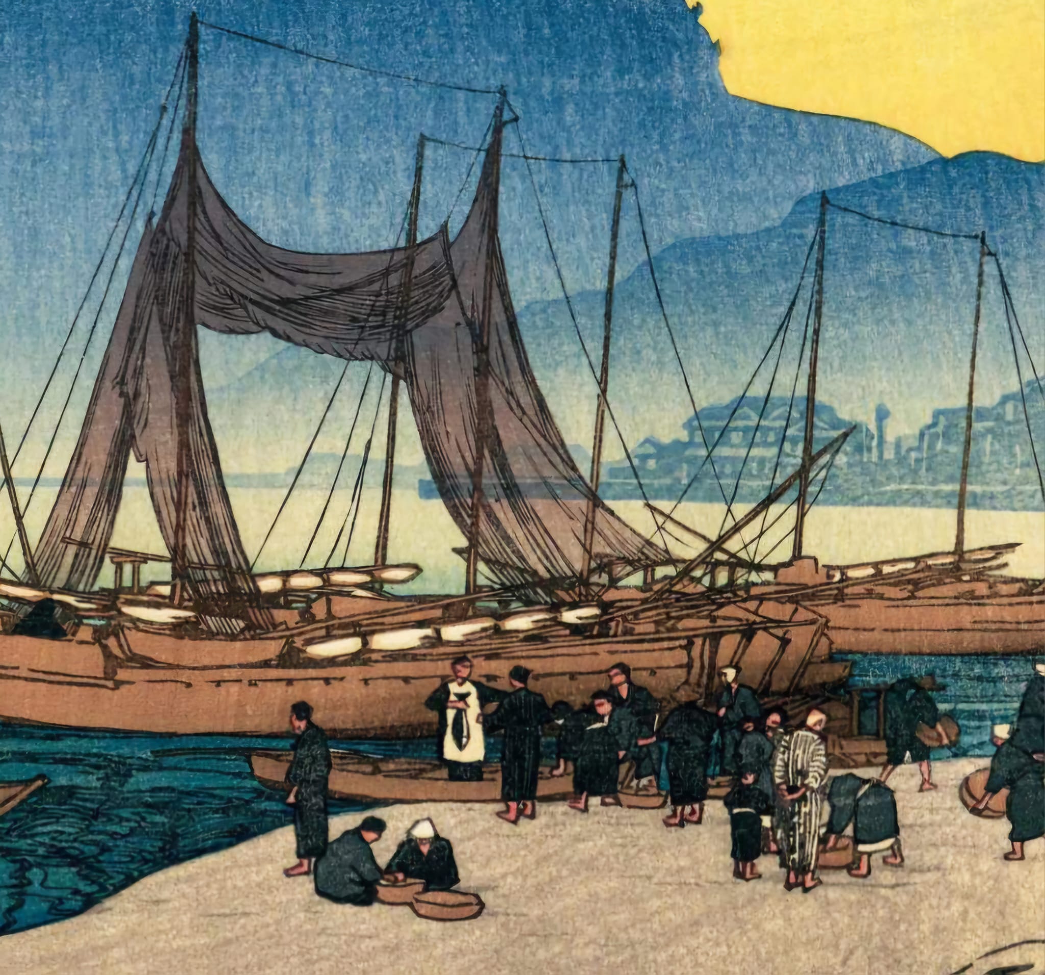錦絵石板画（東京十二月之内九月) 尾竹国一画、明治34年清水常蔵出版 藝大アート・コ(とびラー七期・DOOR七期)海柘榴市(つばいち)👴です