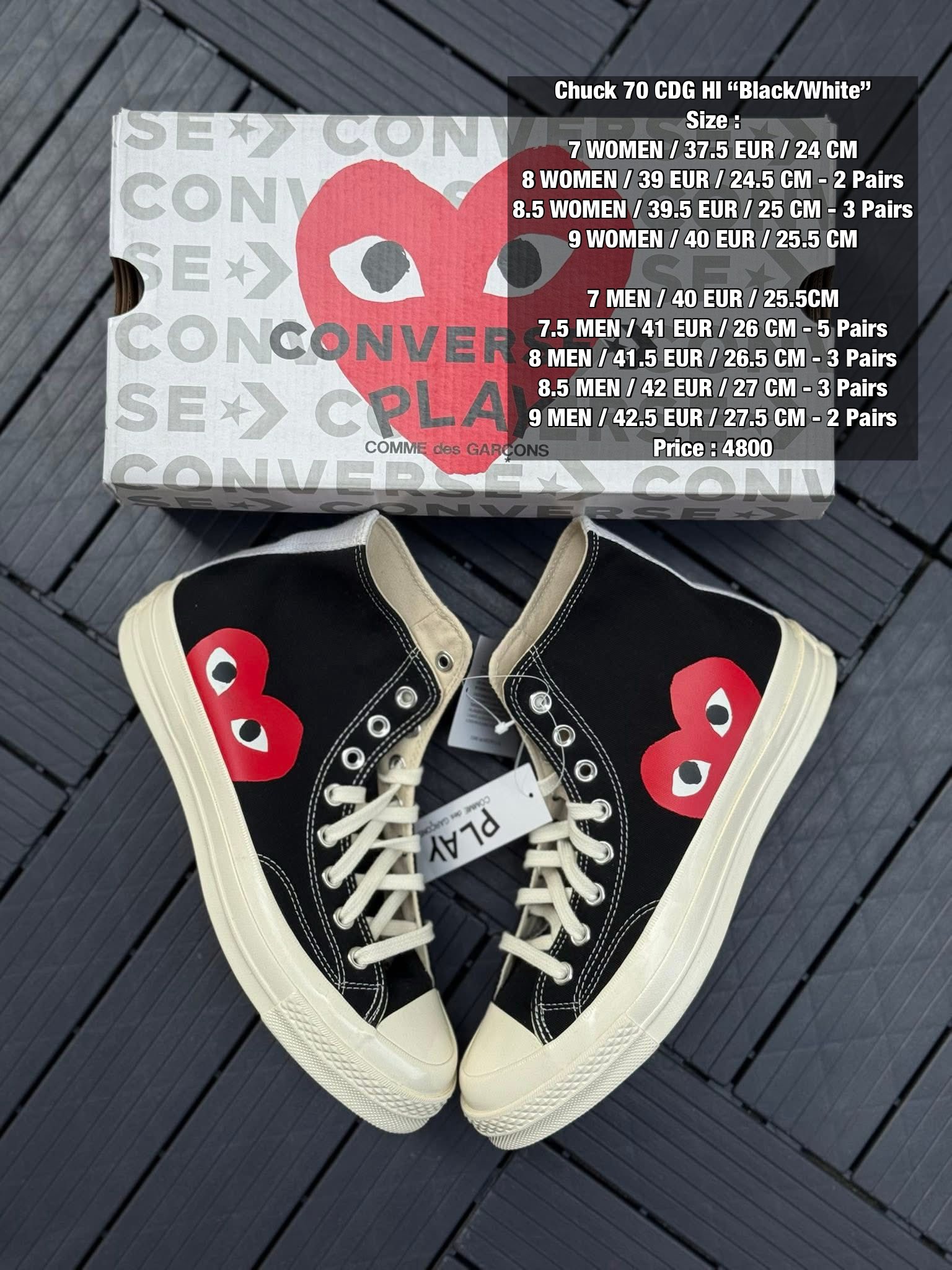 Converse CDG Play Chuck 70 Low/Hi❤️