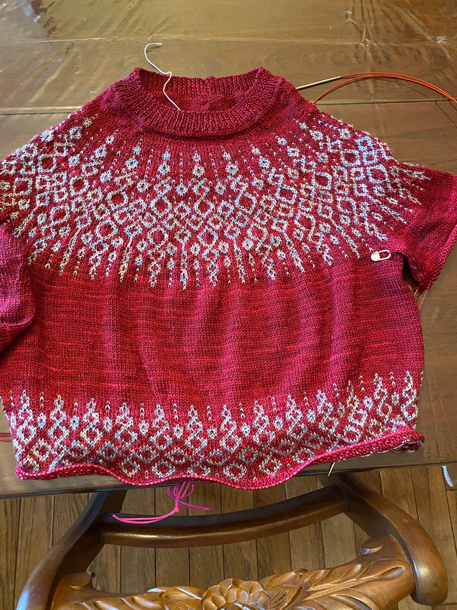 Hand dyed yarn bleeding issue in knitting project