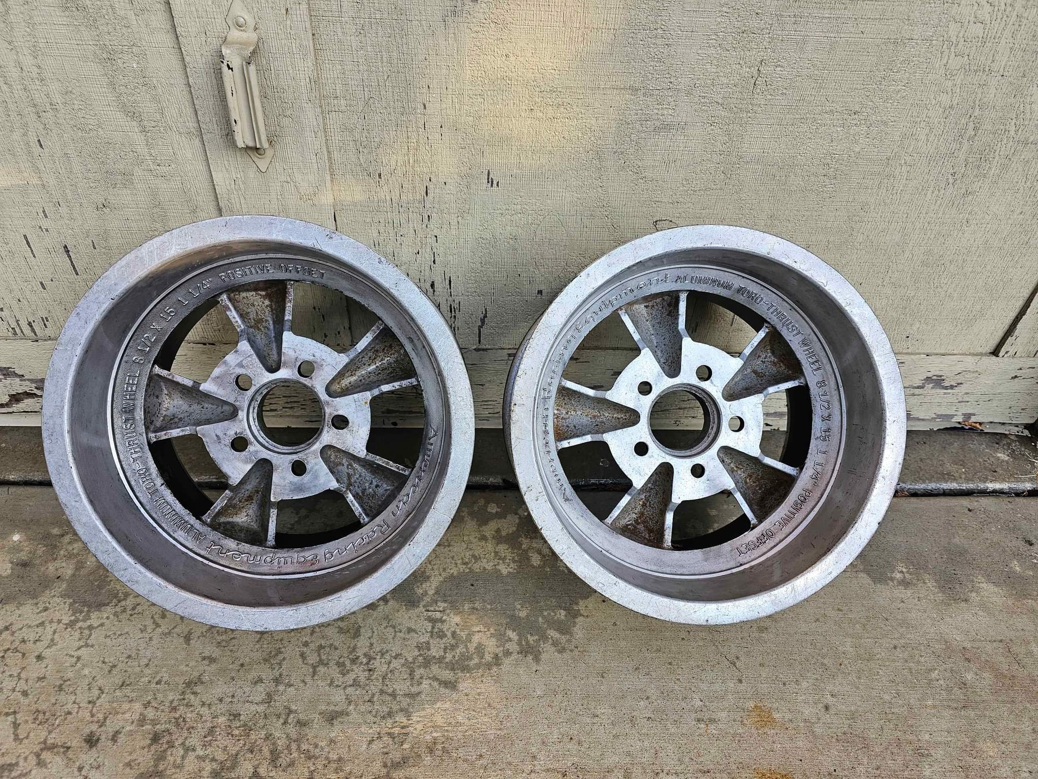 Vintage early-mid 1960's American Racing Torq thrust rims gasser hotrod ...