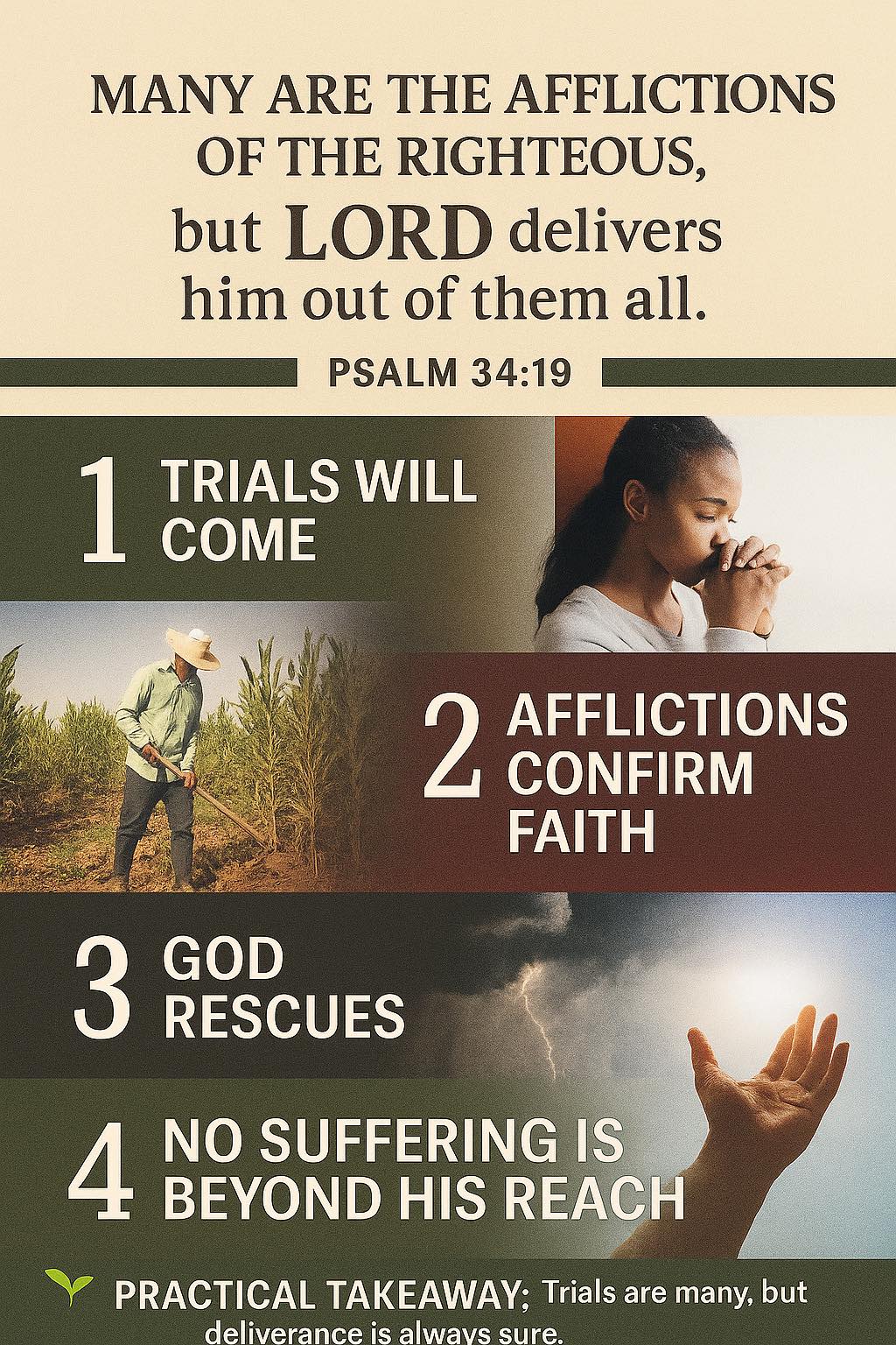 What does Psalm 34:19 mean for believers?