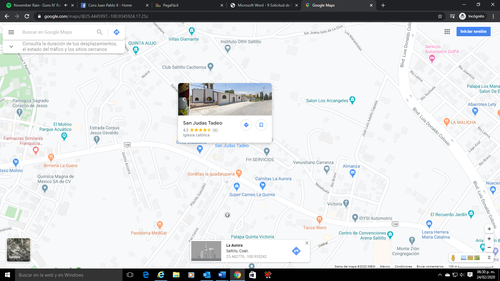 La Capilla está ubicada en la calle... - Coro Juan Pablo II | Facebook