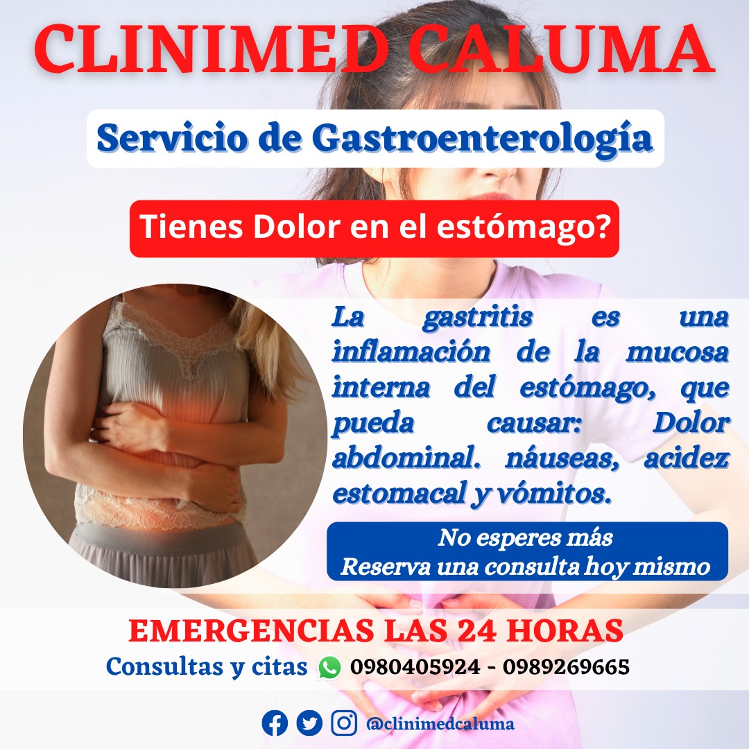 CliniMed Caluma - Tienes dolor en el estómago? 🤔 La... | Facebook