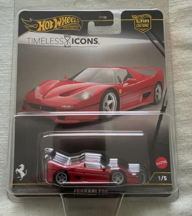Want to buy Hot Wheels premium Ferrari F50 Timeless Icons