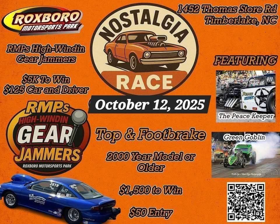 Roxboro Dragway | @everyone Coming up this Sunday at Roxboro ...