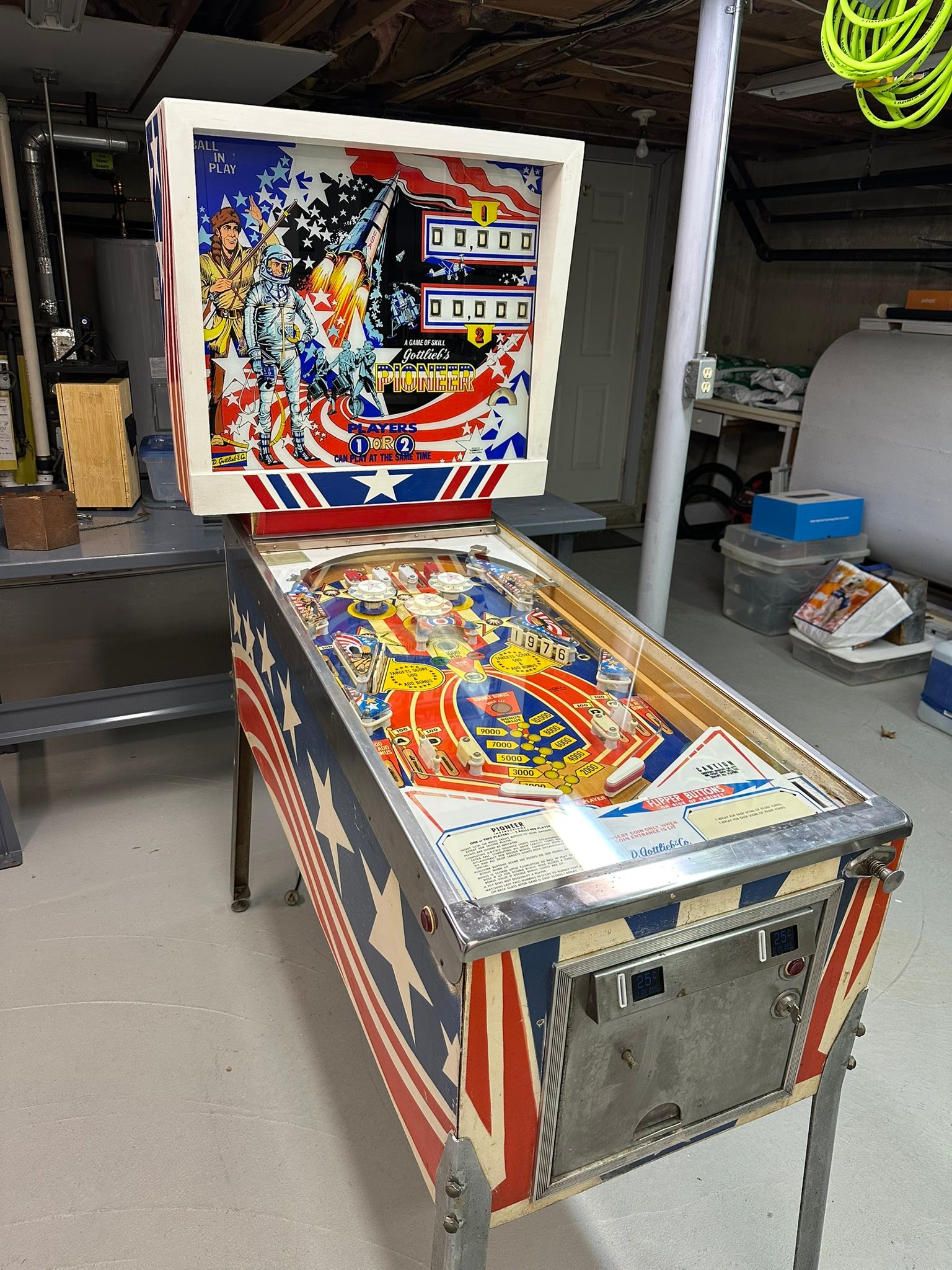 What's causing my 1975 Gottlieb Pioneer pinball machine to reset