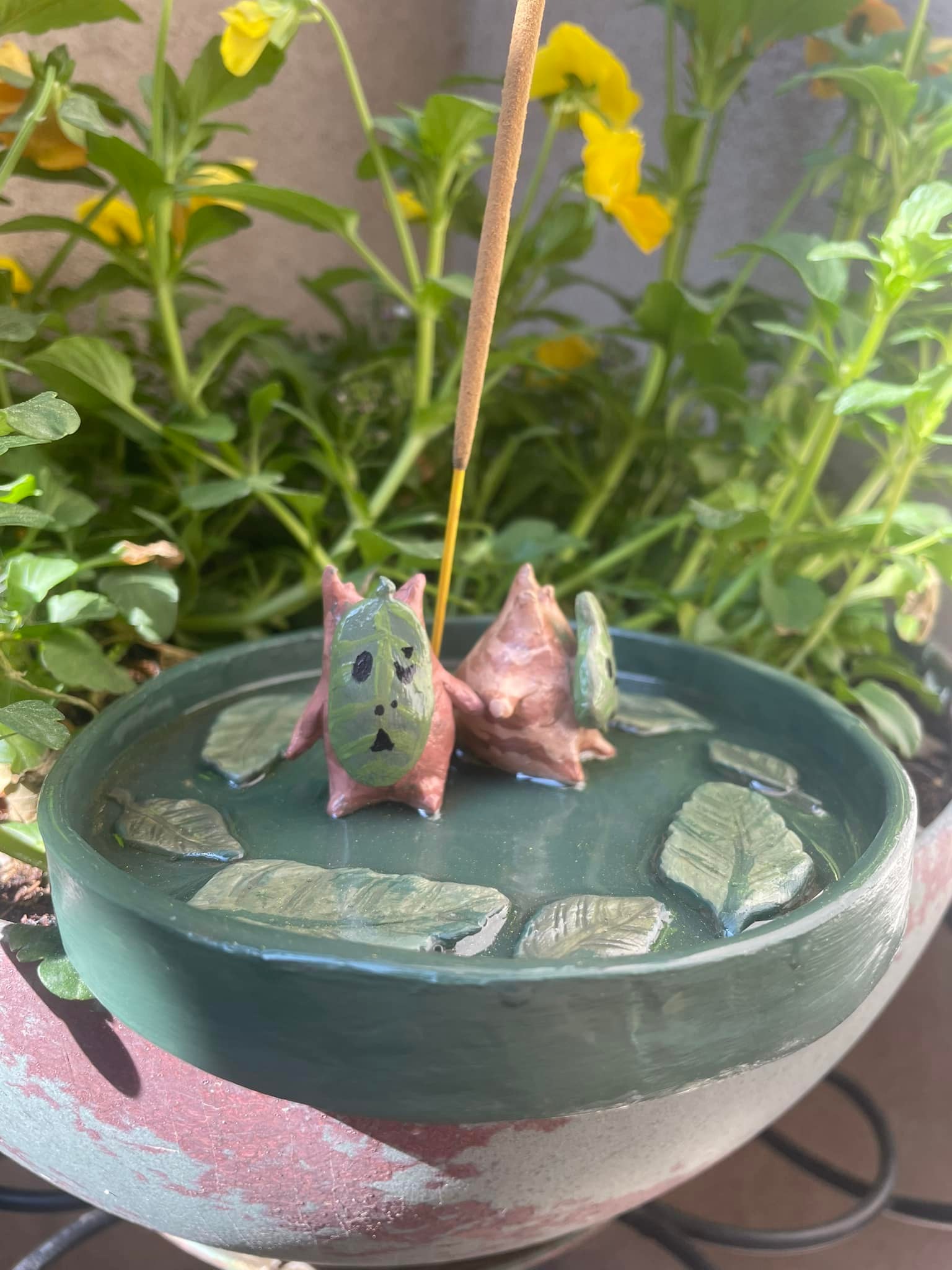 Making lil korok incense holders