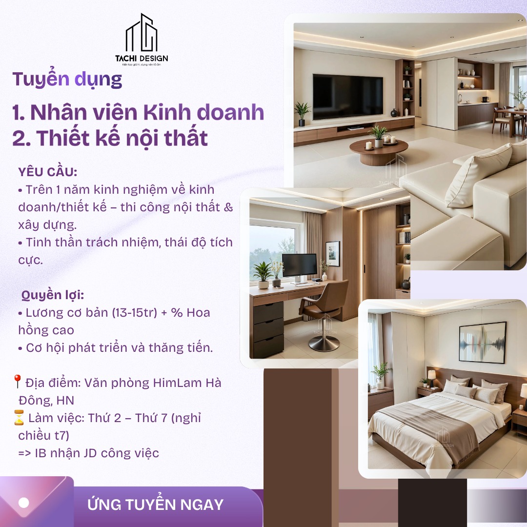 VIỆC LÀM KIẾN TRÚC NỘI THẤT | Do lượng công việc đang nhiều nên bên ...
