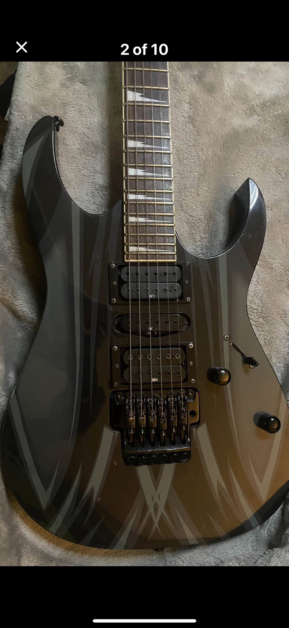 Ibanez RG370 guitar with Seymour Duncan hot rodded pickups