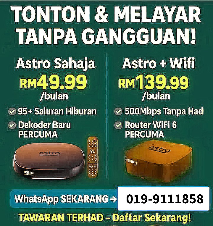 KELANTAN | 💫Pack #Astro serendah 𝗥𝗠𝟰𝟵.𝟵𝟵 (Entertainment pack) | Facebook