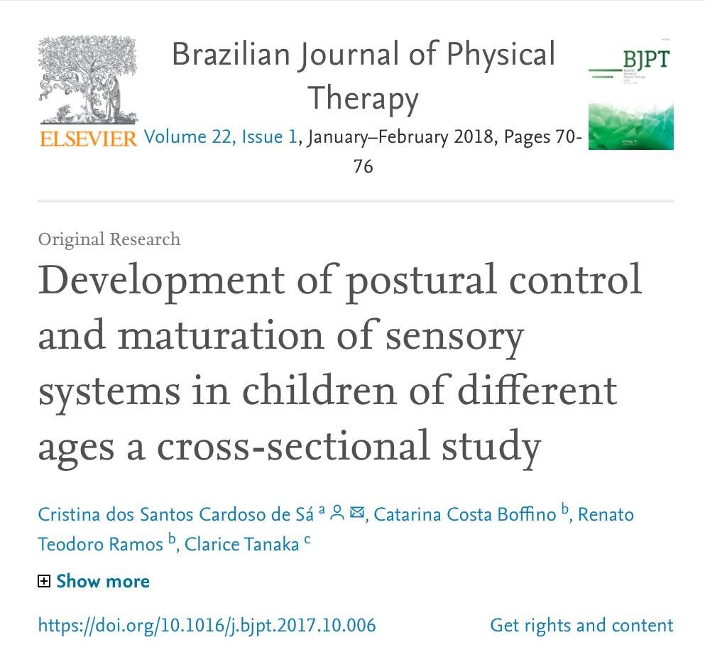 Sensory Integration Network - Development of postural control and ...