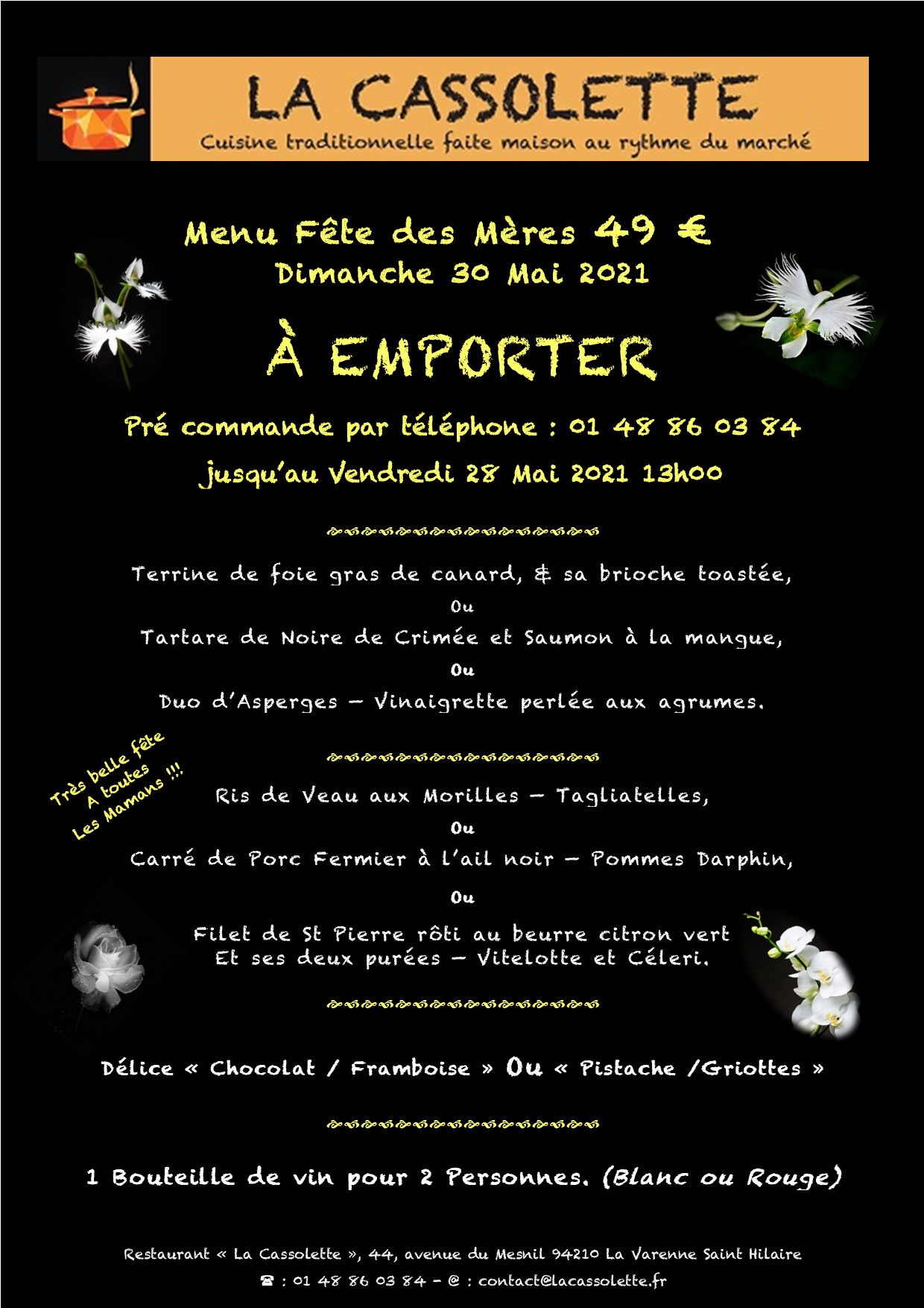 Restaurant La Cassolette Sainte Geneviève Des Bois