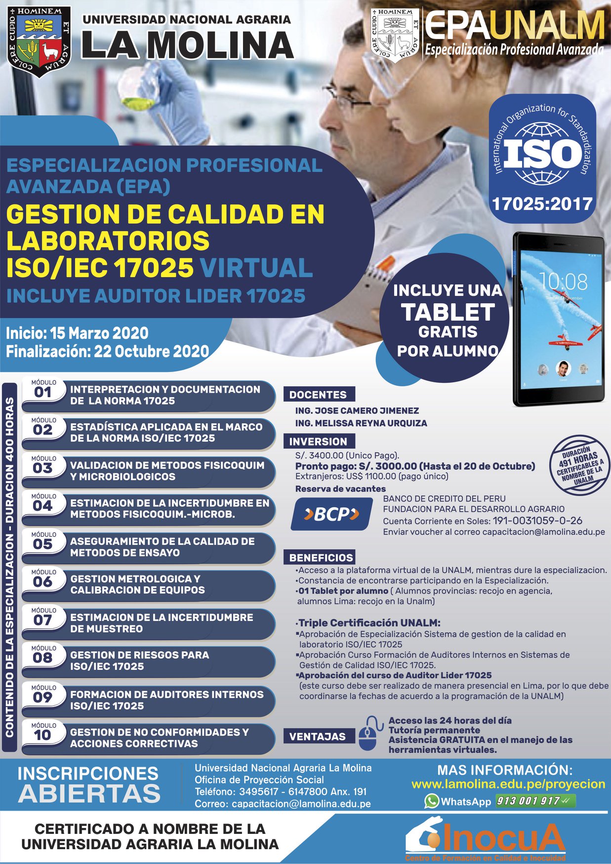 🧪🌡🔬 #Virtual DIRIGIDO A: Jefes de laboratorio, encargados del sistema ...