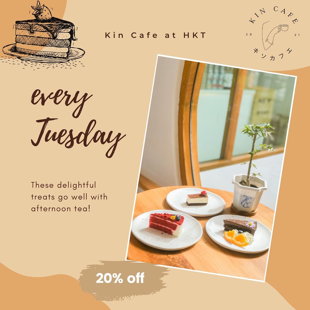 Kin Cafe - Get 20% off any Cake 🍰 every Tuesday... | Facebook