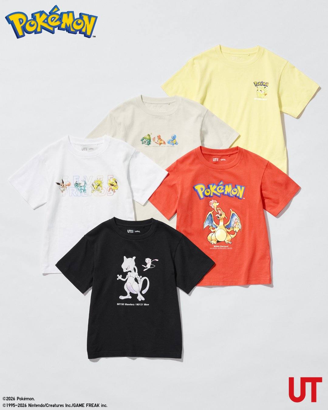 Pokemon 30th anniversary UT collection t-shirts