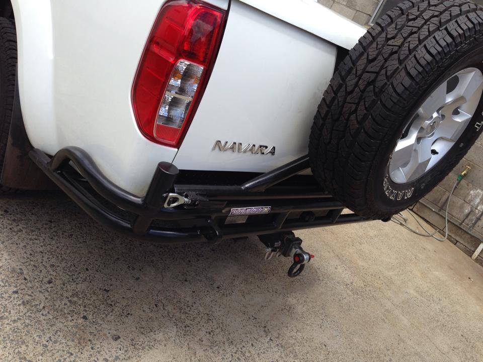 PC 4X4 - Patrol customs 4x4 d40 rear bar with swing away...