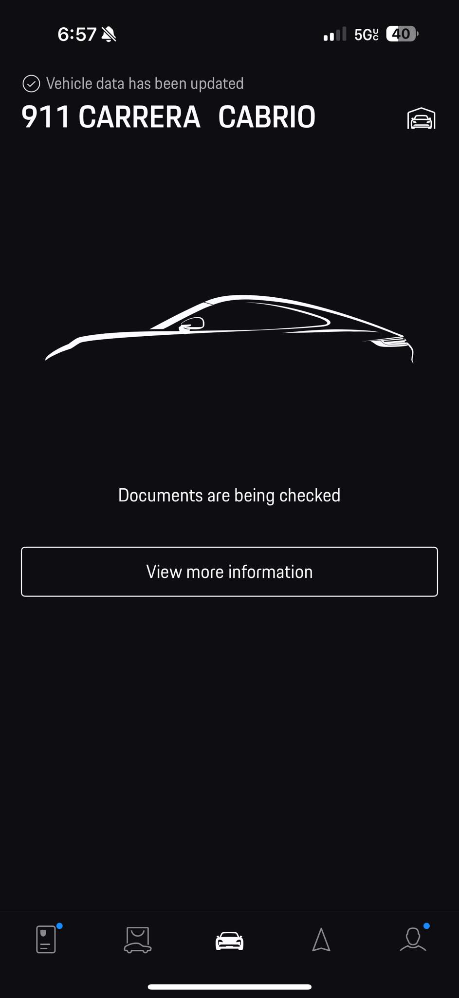 Never realized you can input your 996 into the “My Porsche” app