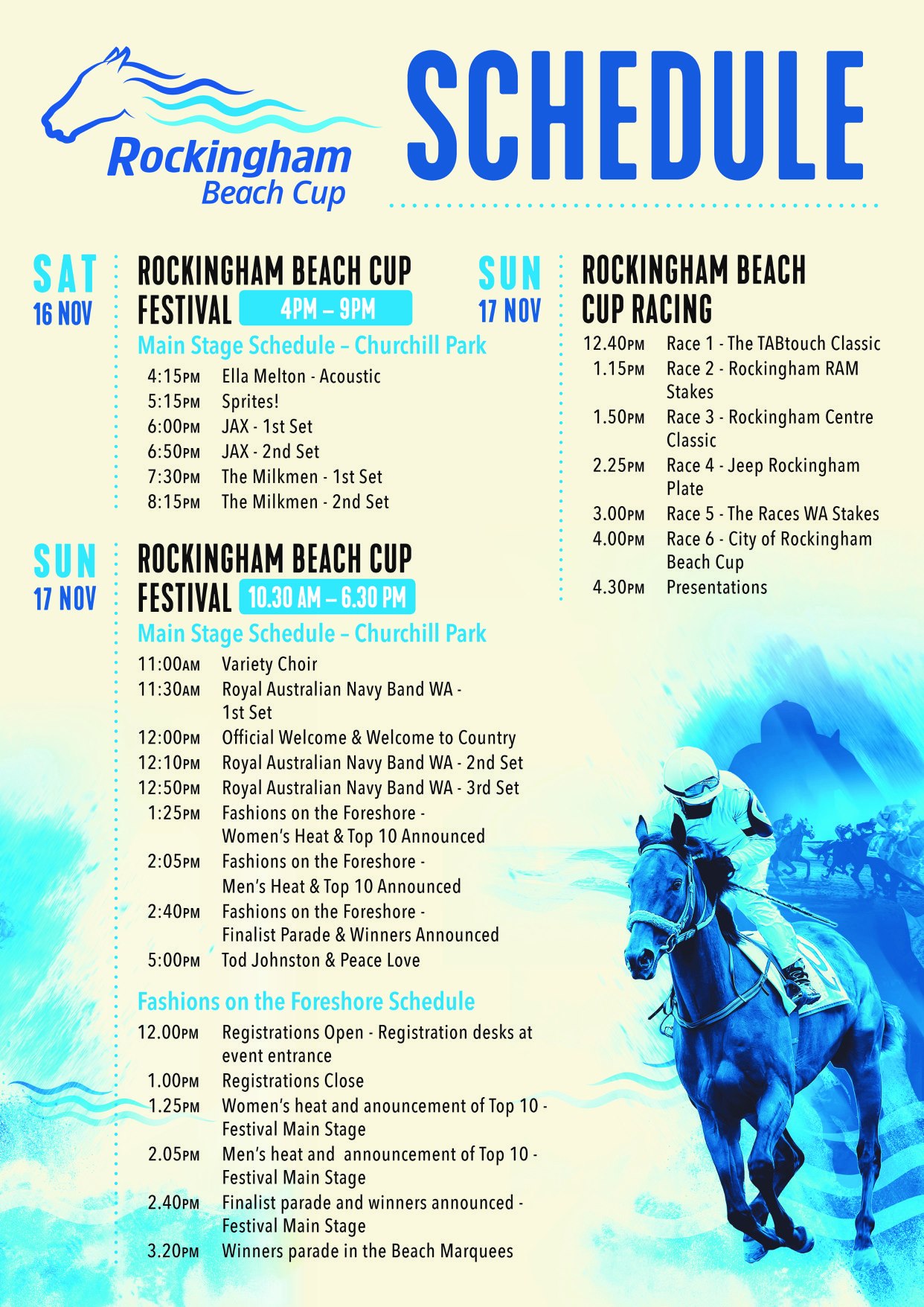 The Rockingham Beach Cup Festival in Churchill Park this weekend has ...