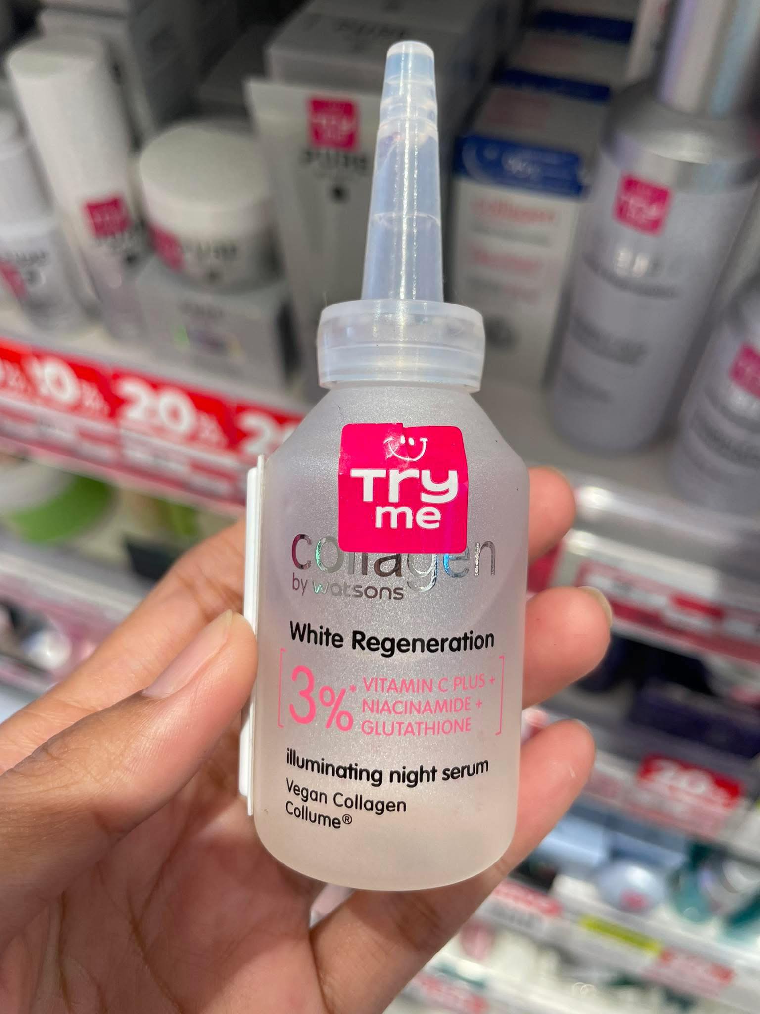 Serum yang boleh mencerahkan & menegangkan kulit.. Ada vit C , Niacinamide, Glutathione dan Vegan Collagen yang bantu mencerahkan , menegangkan kulit serta bantu mengurangkan cela, jeragat,bintik hitam & tanda penuaan..Penggunaan secara