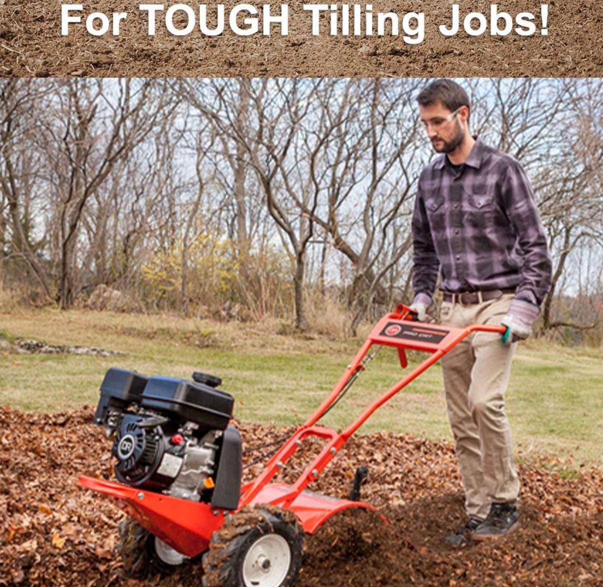 DR 11 Inch Rear Tine Walk Behind Rototiller Tiller with Counter ...