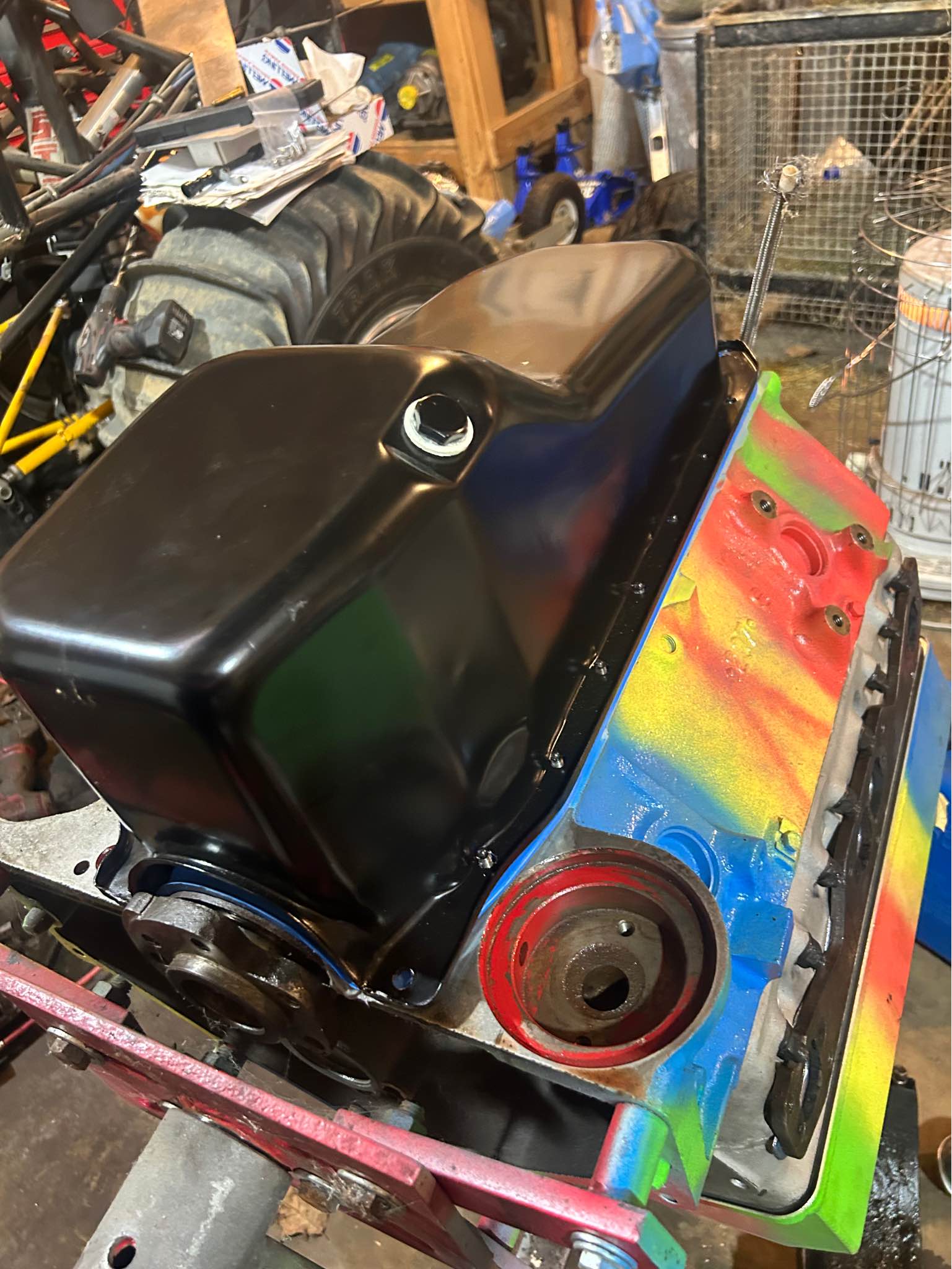 Sbc stock style oil pan 1 piece rear main - Car Engines & Engine Parts ...