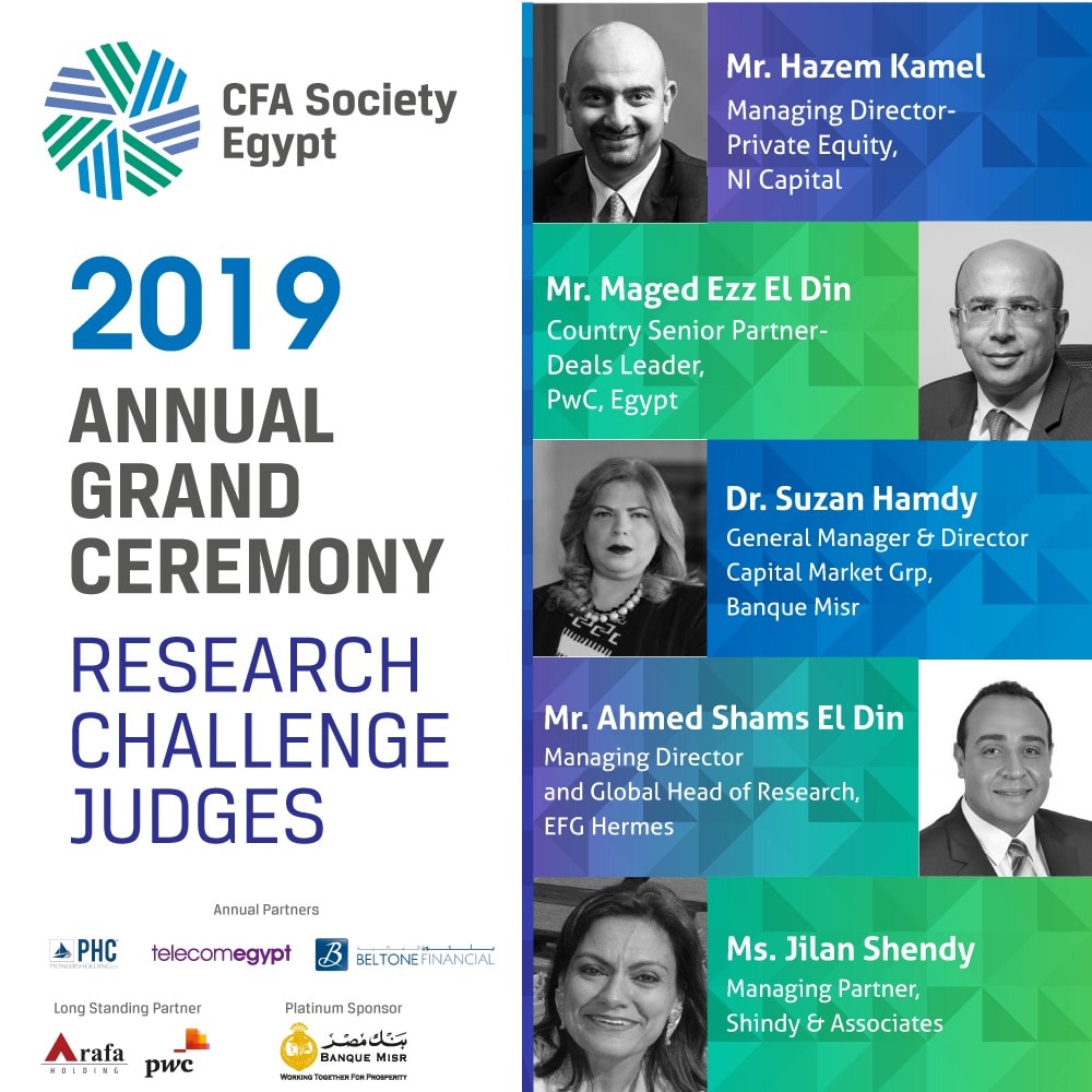 We are proud to announce the judges of... - CFA Society Egypt | Facebook