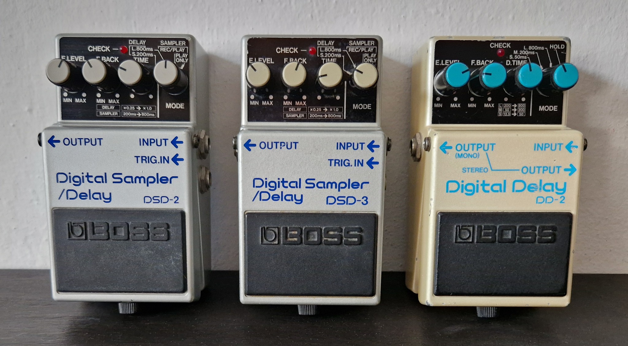 BOSS DIGITAL SPACE-D DC-3 MADE IN JAPAN CHECK En ع=و= LO MIN MAX