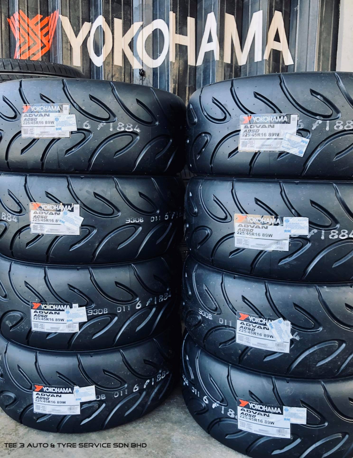 225-45-16 Yokohama Advan A050 Japan Semi Slick tyre. Limited