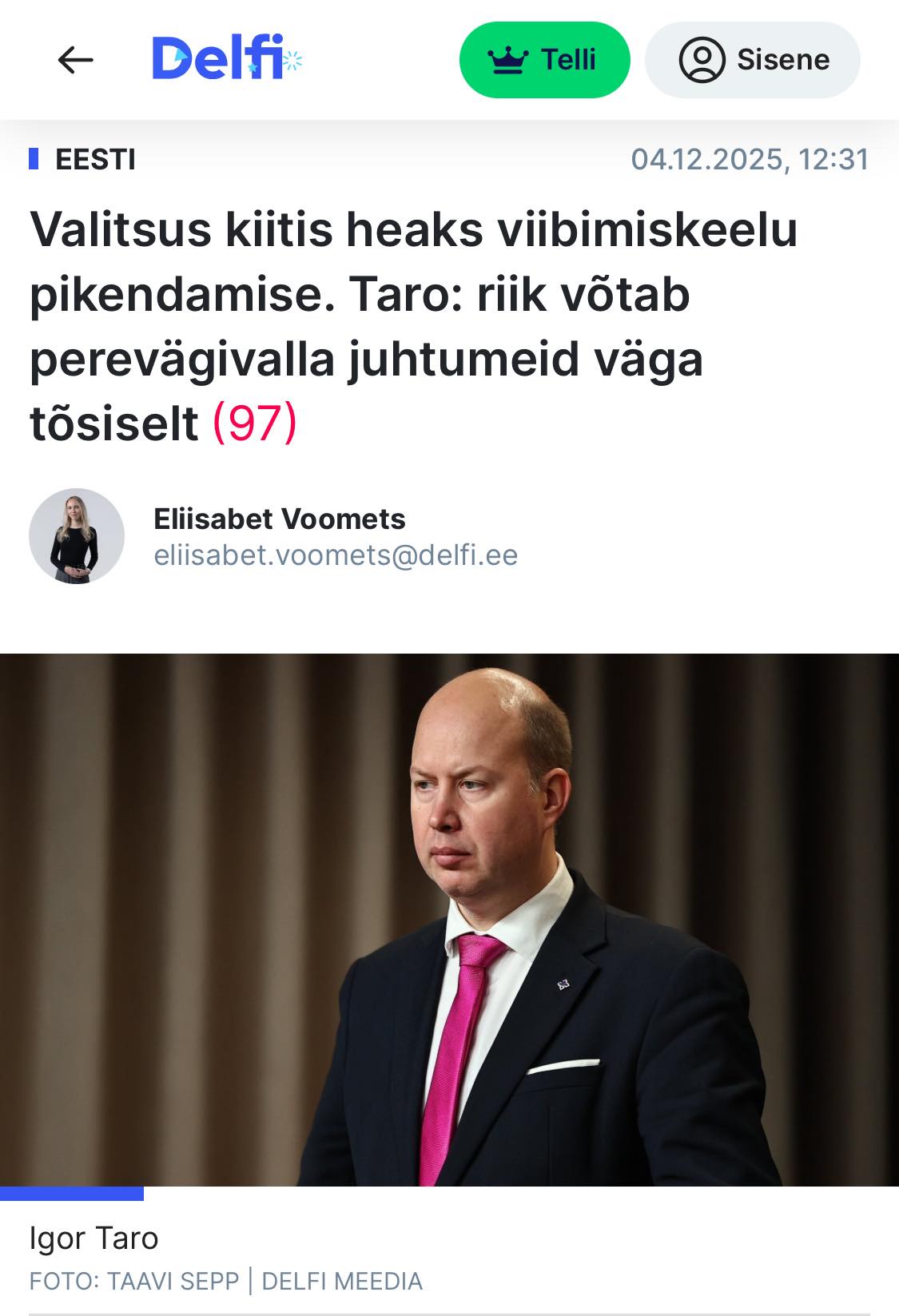 Igor - 🔴JÕULINE ja SELGE SÕNUM valitsuse poolt on, et vägivalla ohvrite ...