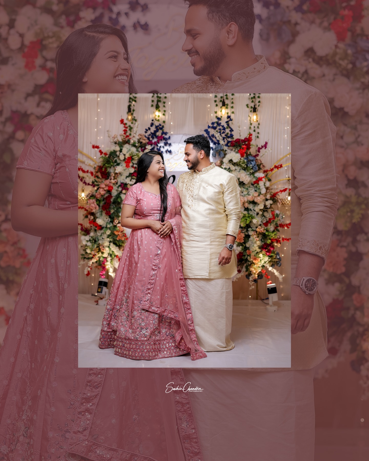 kerala engagement dress photos Christian Photography hindu kerala engagement dress for couples Wednesday's Rave'N Dance dress summer floral dress Cores:Orchard Green