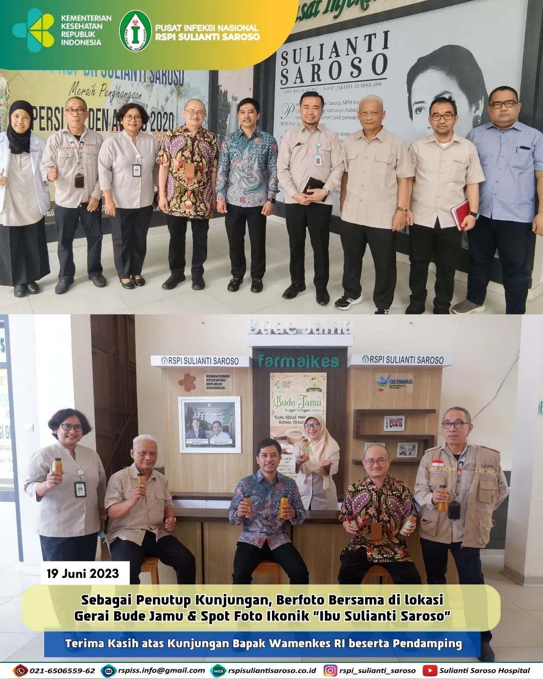 Senin, 19 Juni 2023 Kunjungan... - RSPI Sulianti Saroso | Facebook