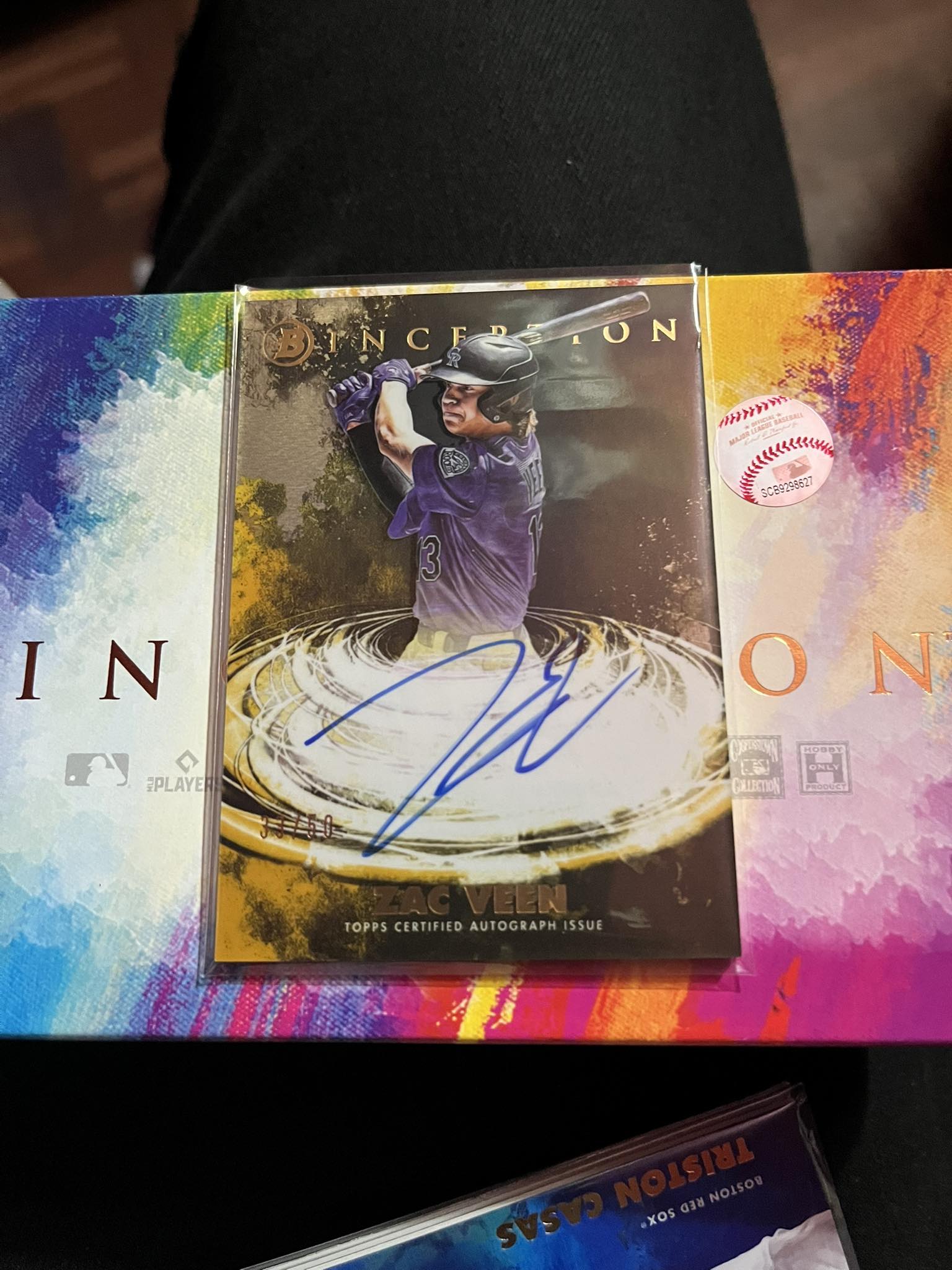 Zac Veen autographed card from 2021 Topps Inception