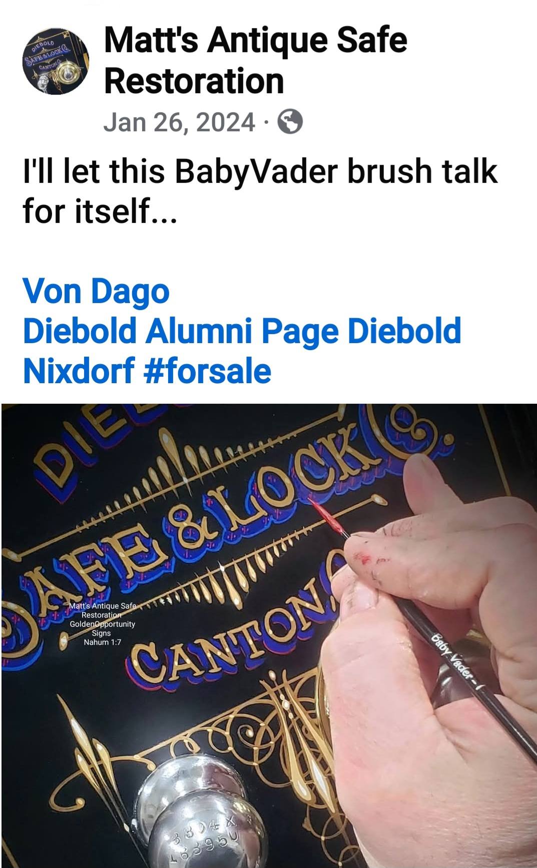 Pro's Know - Von Dago 'Baby Vader' Premium Real Hair Detail Brush #1 For Touchup Paint