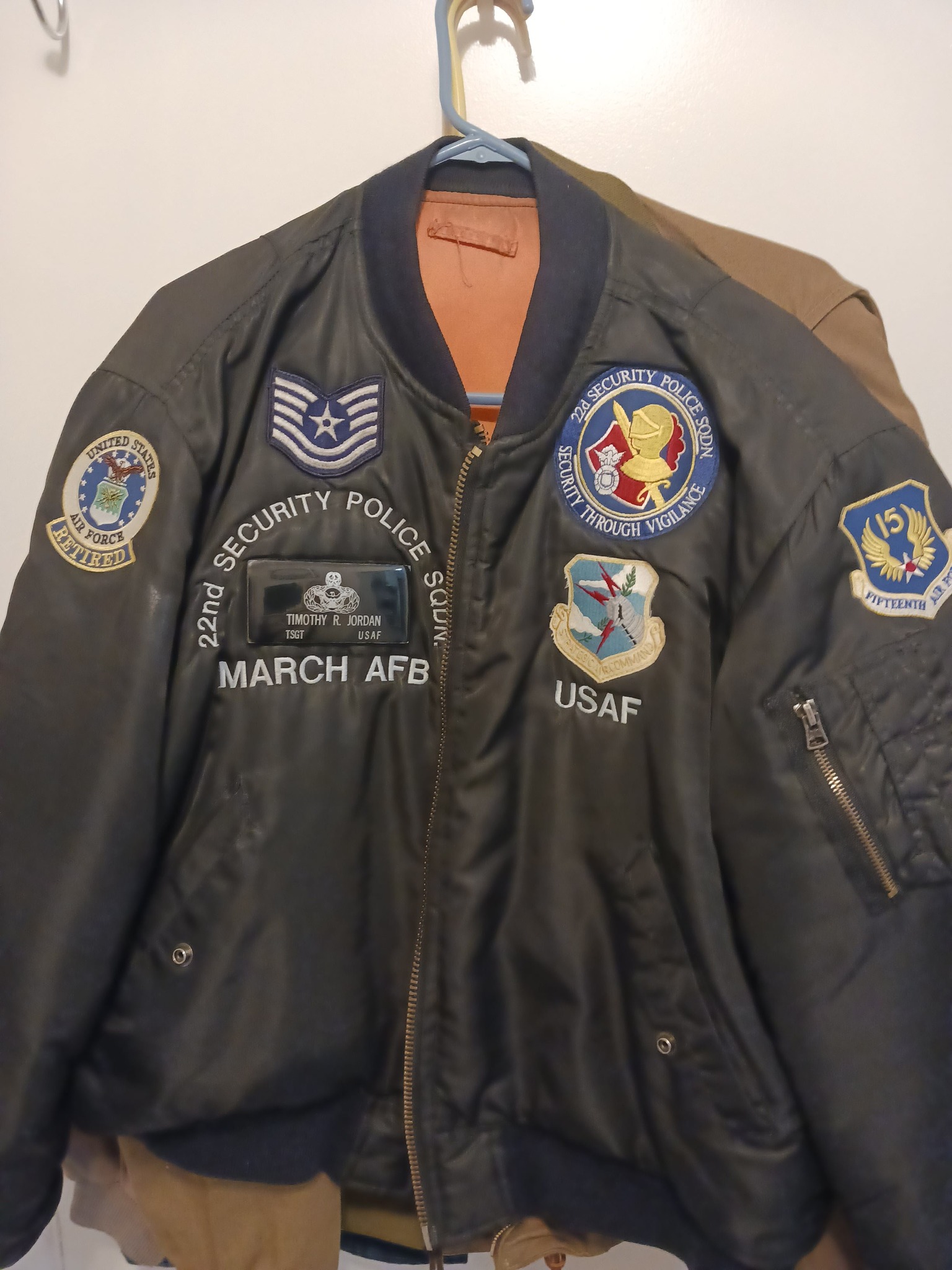 USAF security police veteran shares squadron jacket story