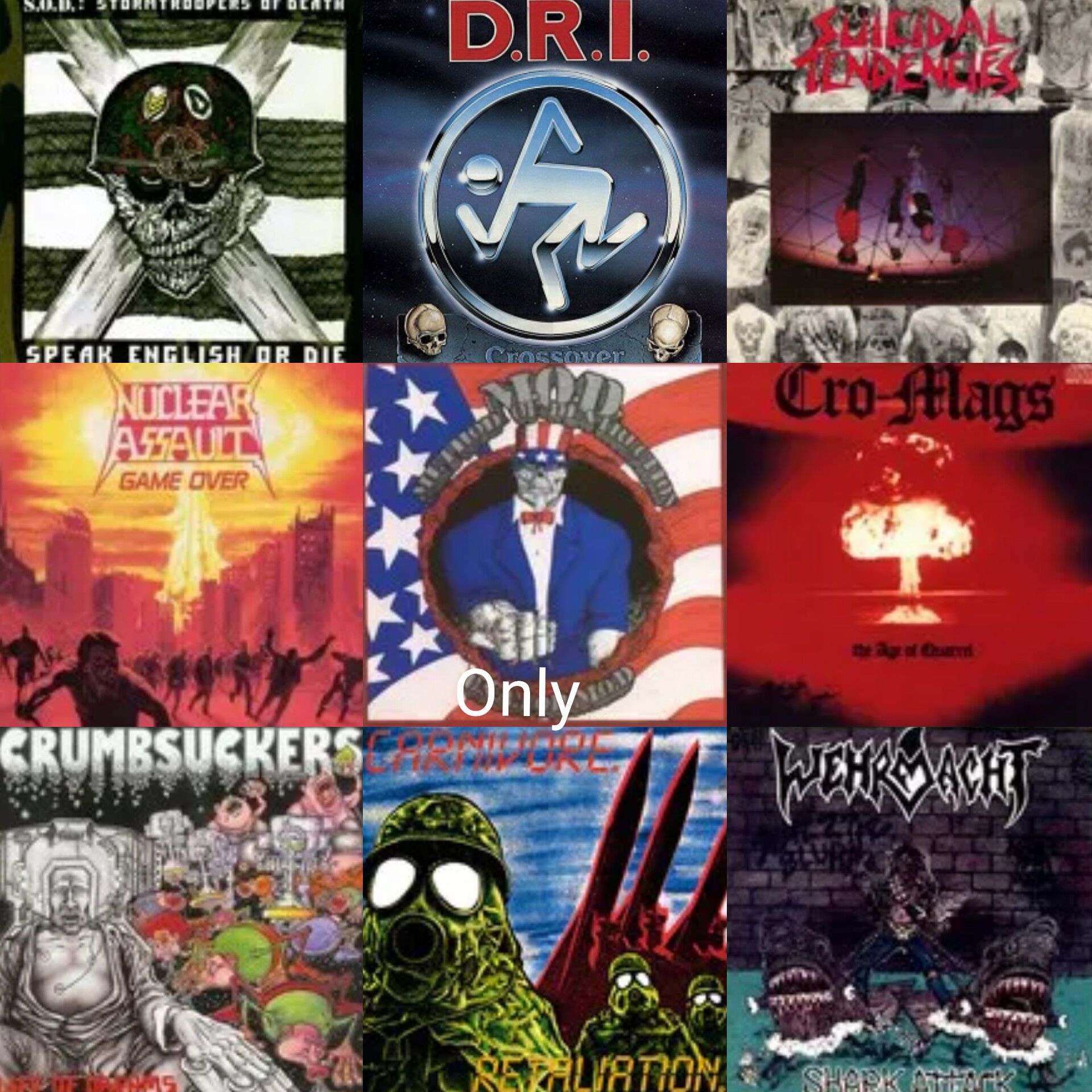 Awesome crossover/ thrash metal history albums 80