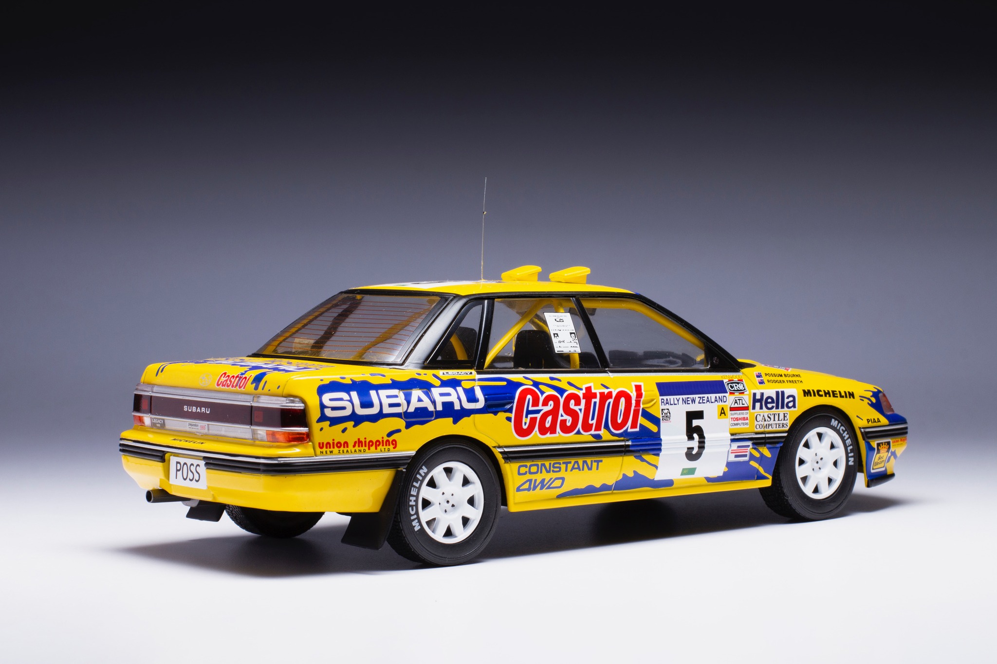 1/18 スバル レガシー RS 1992年ニュージーランドラリーランドラリー製 Announced from IXO, in 1:18, Subaru Legacy RS, Possum Bourne, 1992