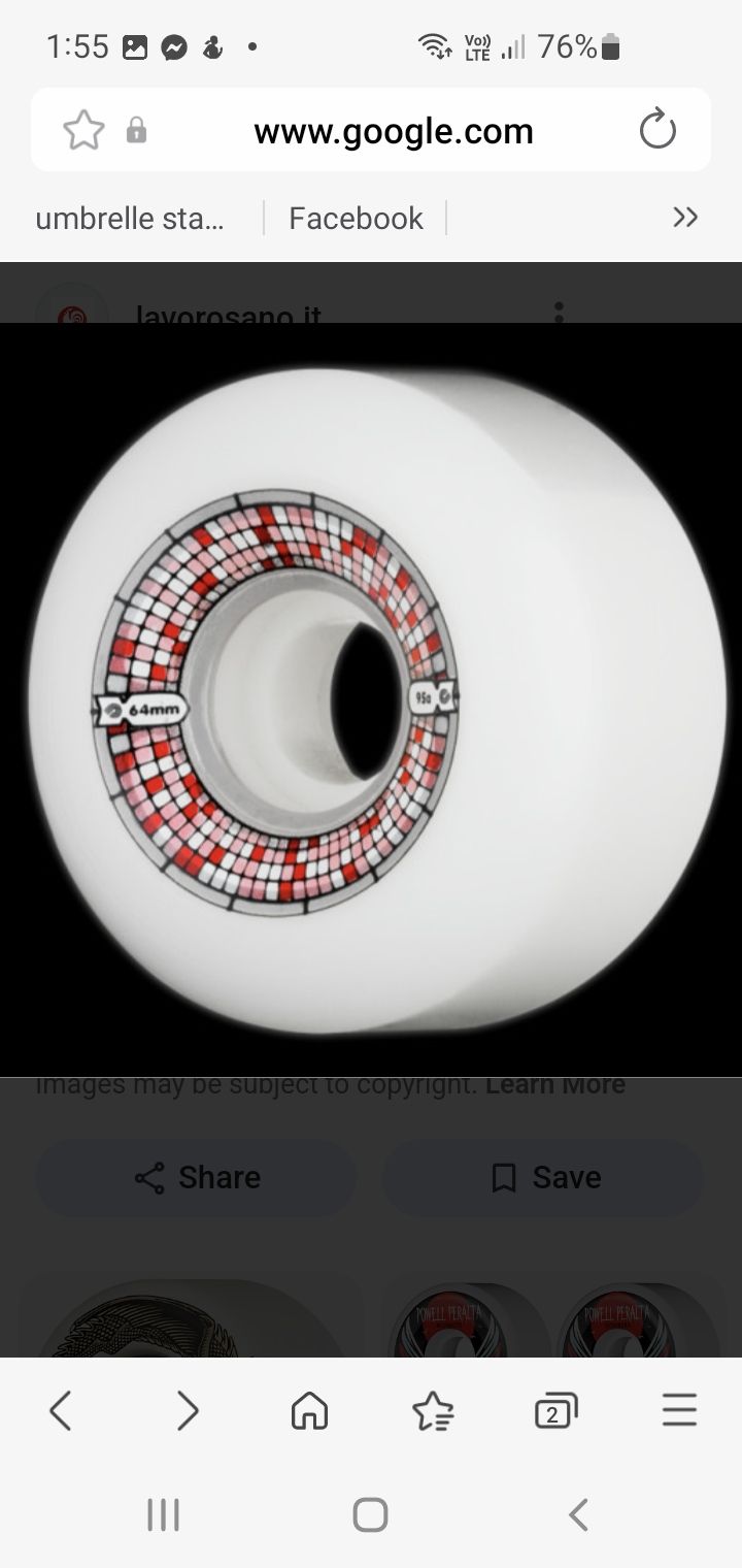 Powell Peralta 64mm 95a wheels on Pool King board